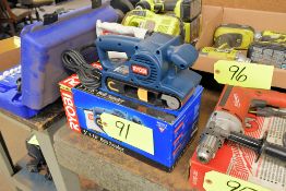 Ryobi Model BE318-2 3" x 18" Electric Belt Sander with Case Box, s/n BB0725-62128; 700 RPM, 5.3-Amp,