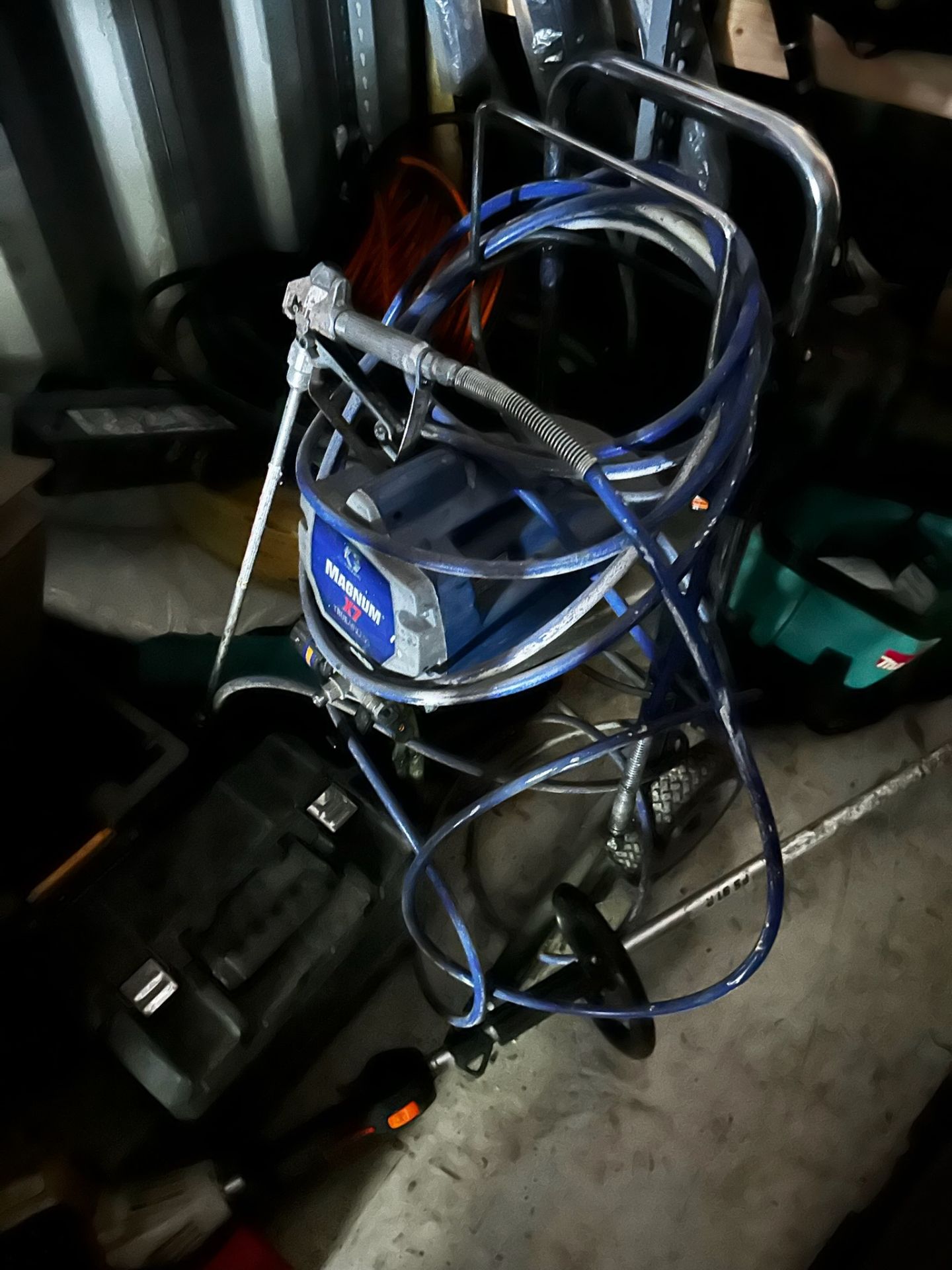 Contents of Storage Cage, Jack Hammer, Paint Sprayer, etc. - Image 6 of 14