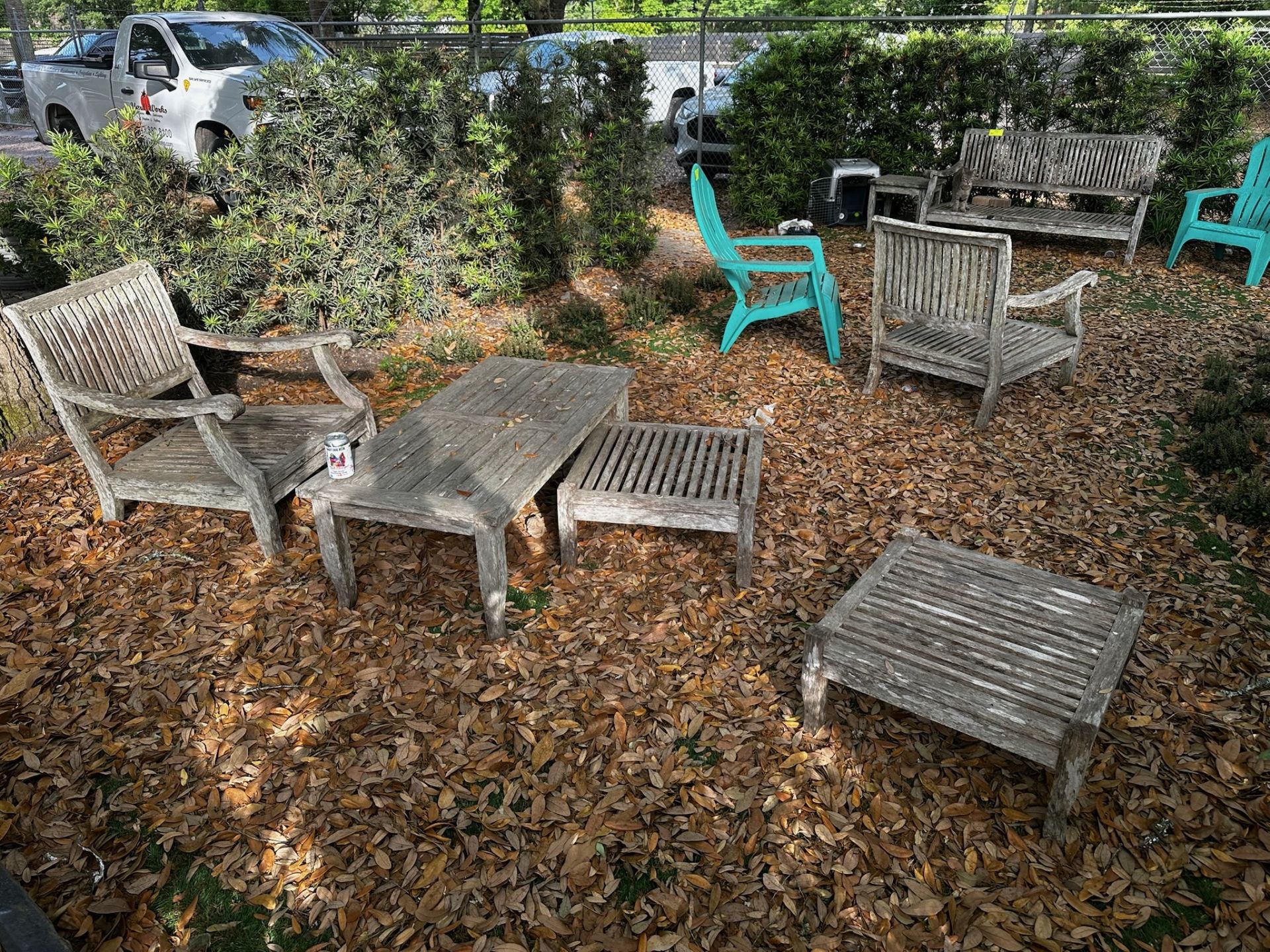 Weathered Wooden Outdoor Furniture - Image 5 of 5
