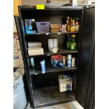 Metal Storage Cabinet with Contents
