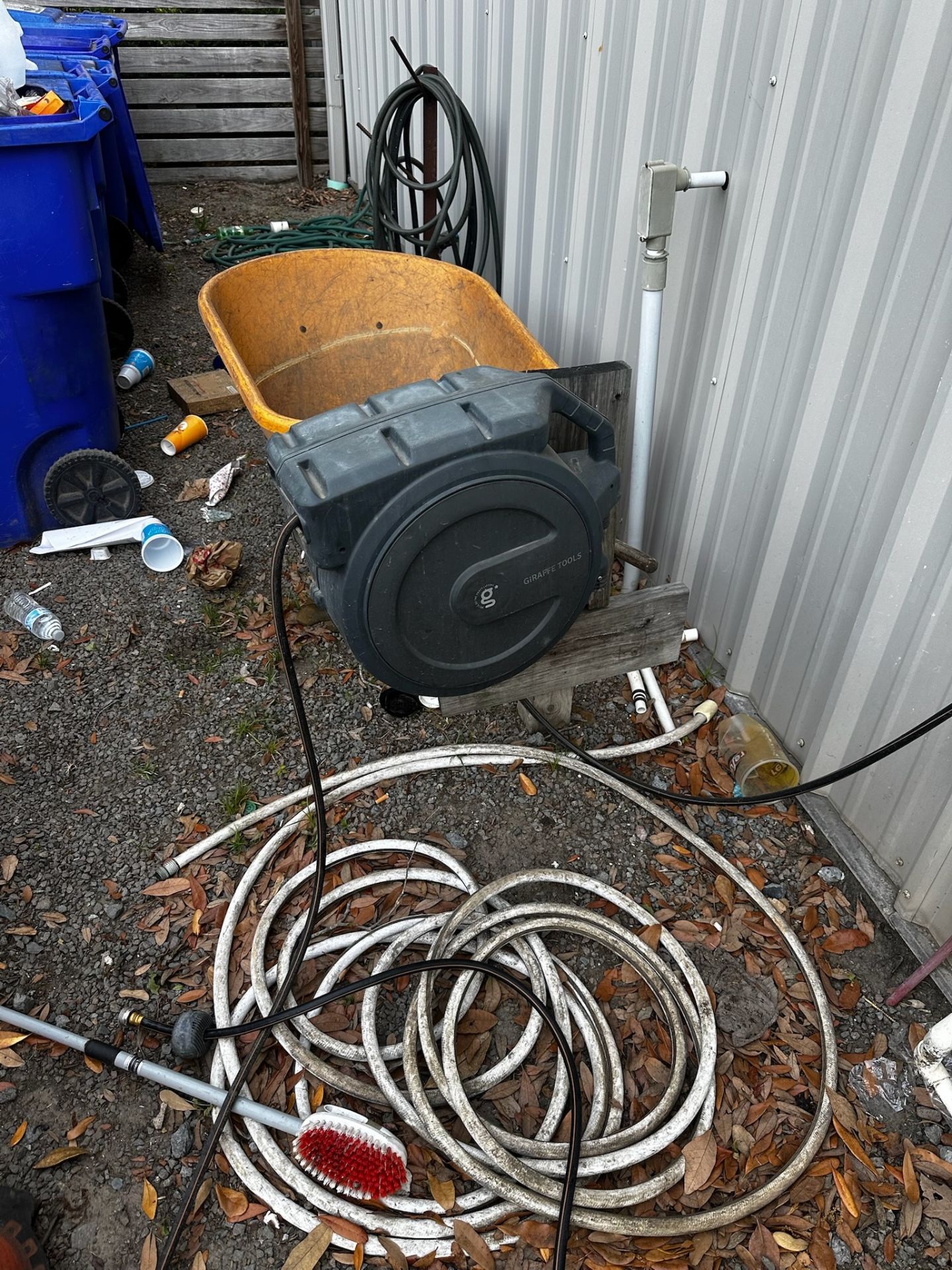 Hose Reel, Hoses, and Wheel Barrel - Image 3 of 6