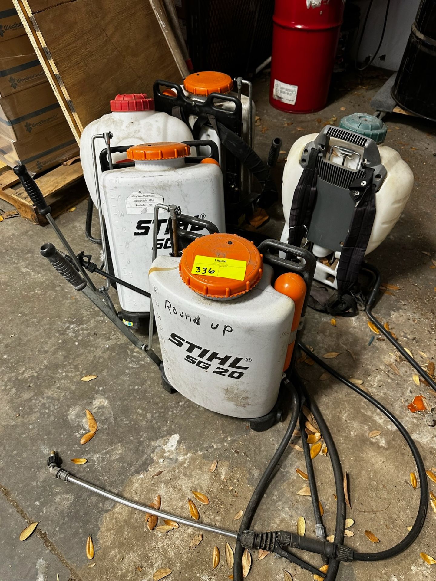 Lot of 5 Backpack Sprayer, Unknow Operational Condition