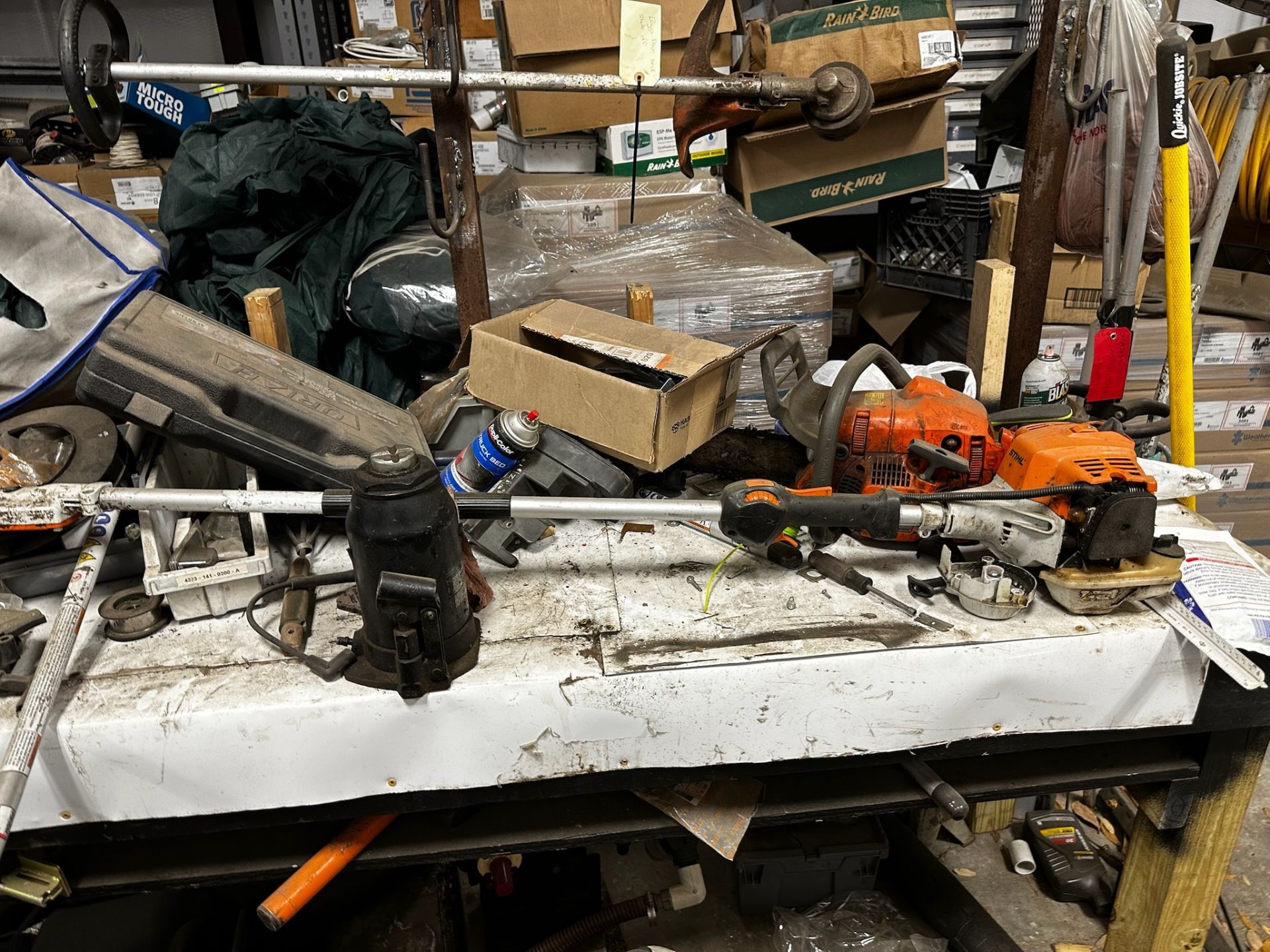 Work Bench with Contents on and Under Bench - Image 3 of 11