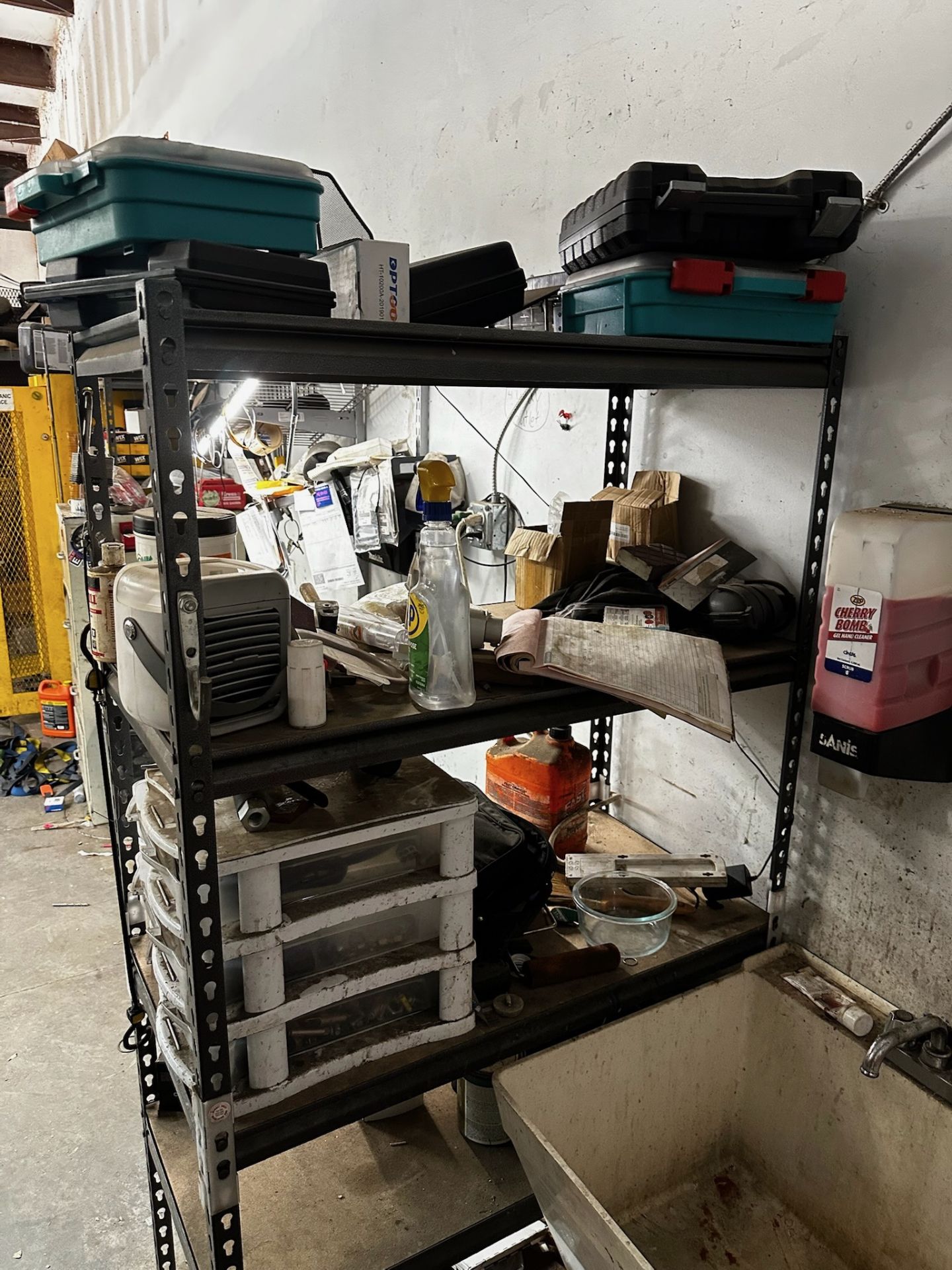 Metal Shelf with Contents - Image 2 of 2