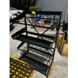 Metal Shop Shelf with Plastic Bin and Grate