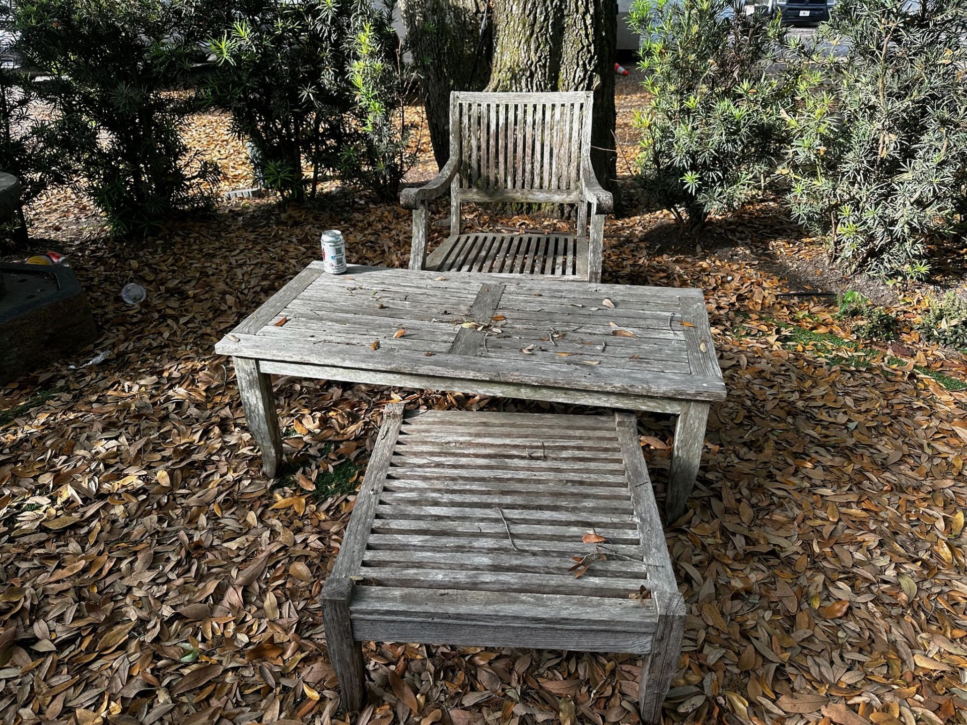 Weathered Wooden Outdoor Furniture - Image 4 of 5