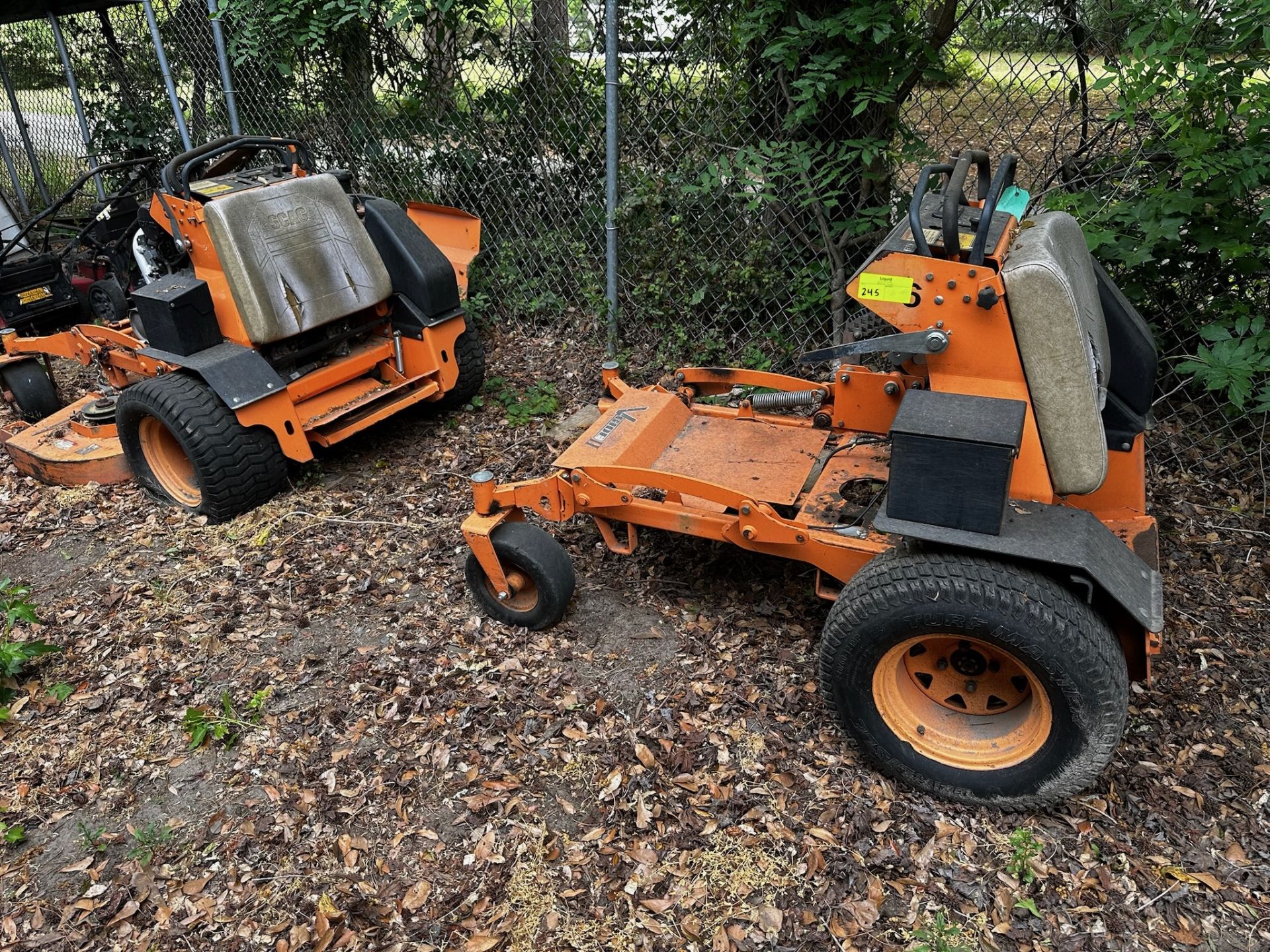 Lot of 2 SCAG Stand Behind Mowers, Non-Operational