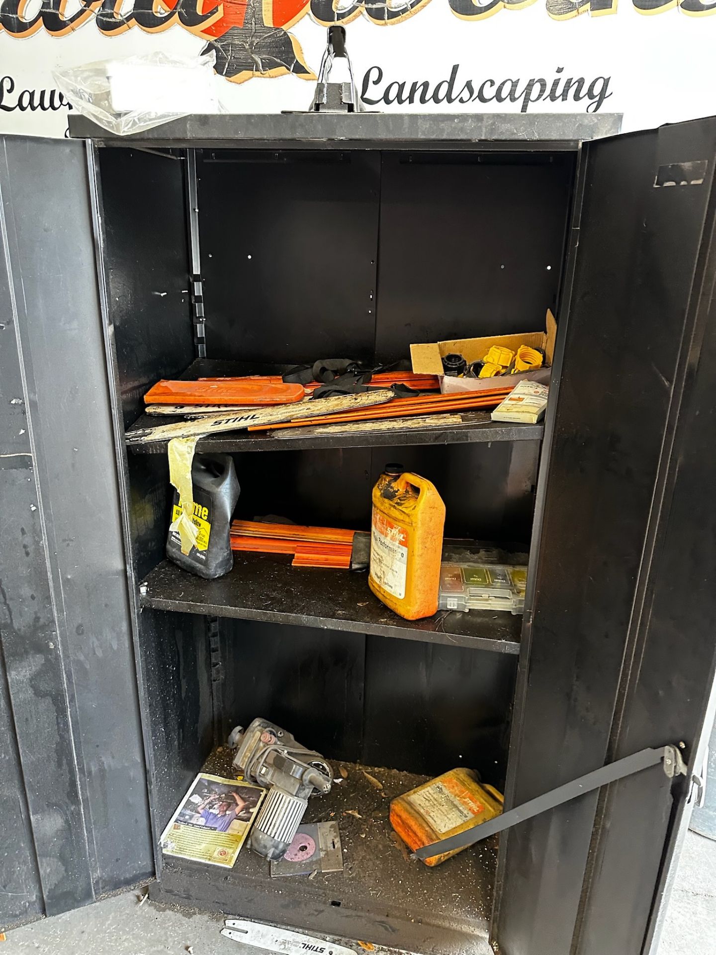 Metal Storage Cabinet and Contents - Image 2 of 2