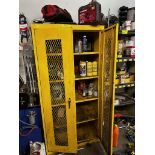 Metal Cabinet with Contents