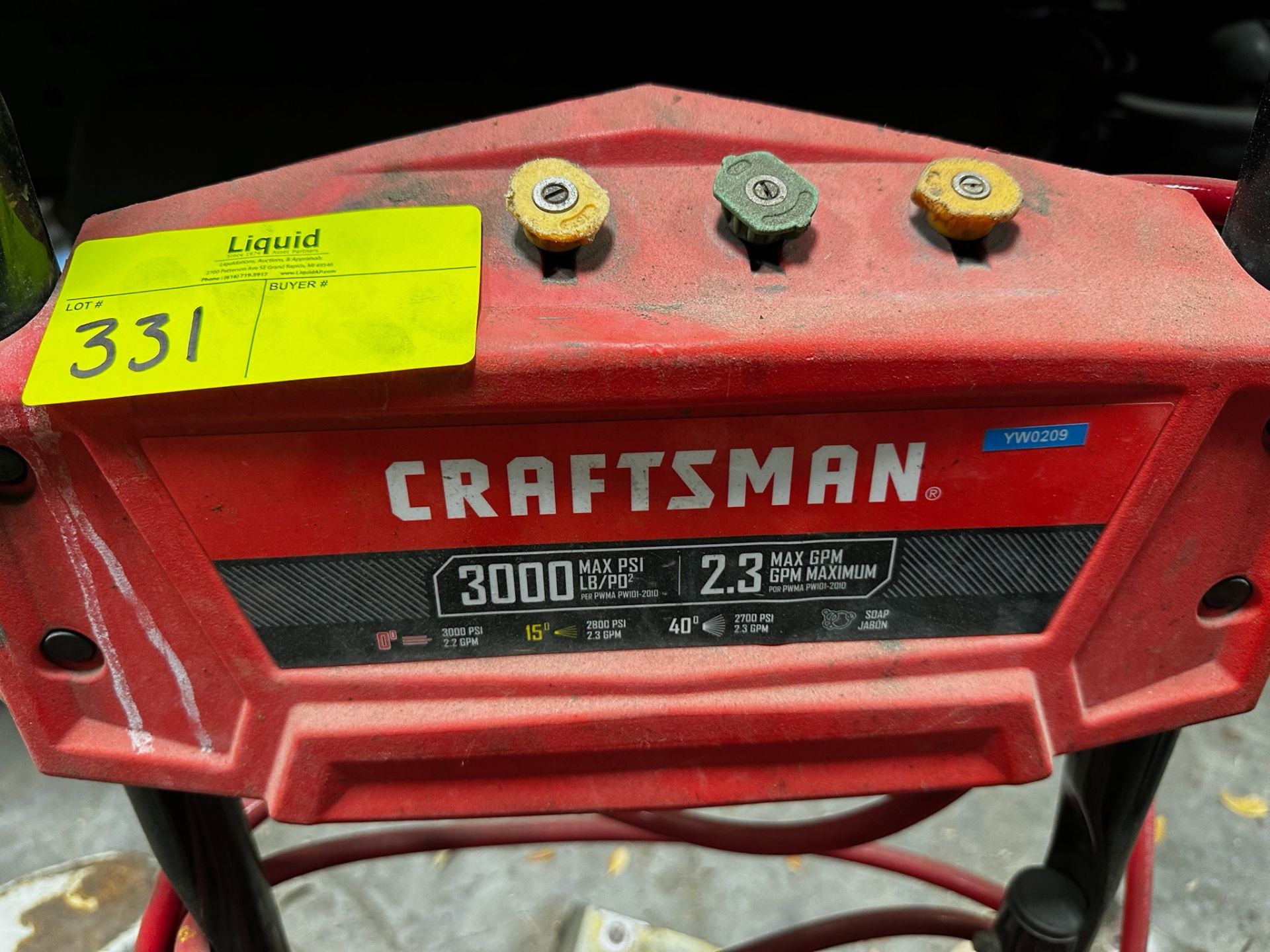 Craftsman Power Washer 3000 Max PSI - Image 2 of 3
