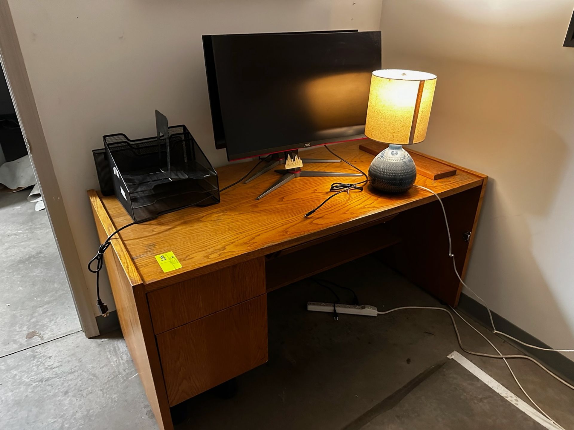Office Desk, Monitors, and Contents
