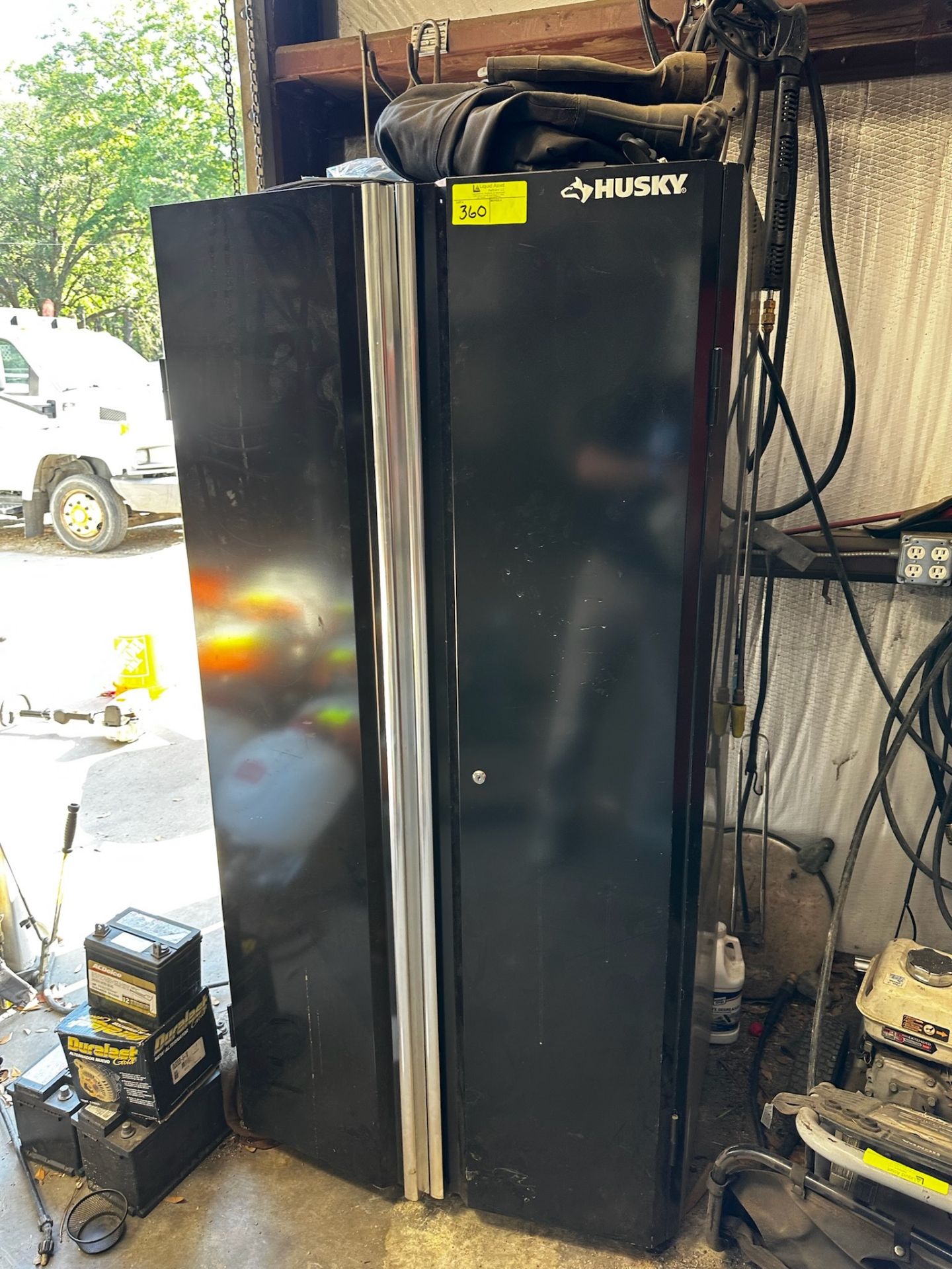 Husky Metal Storage Cabinet and Contents