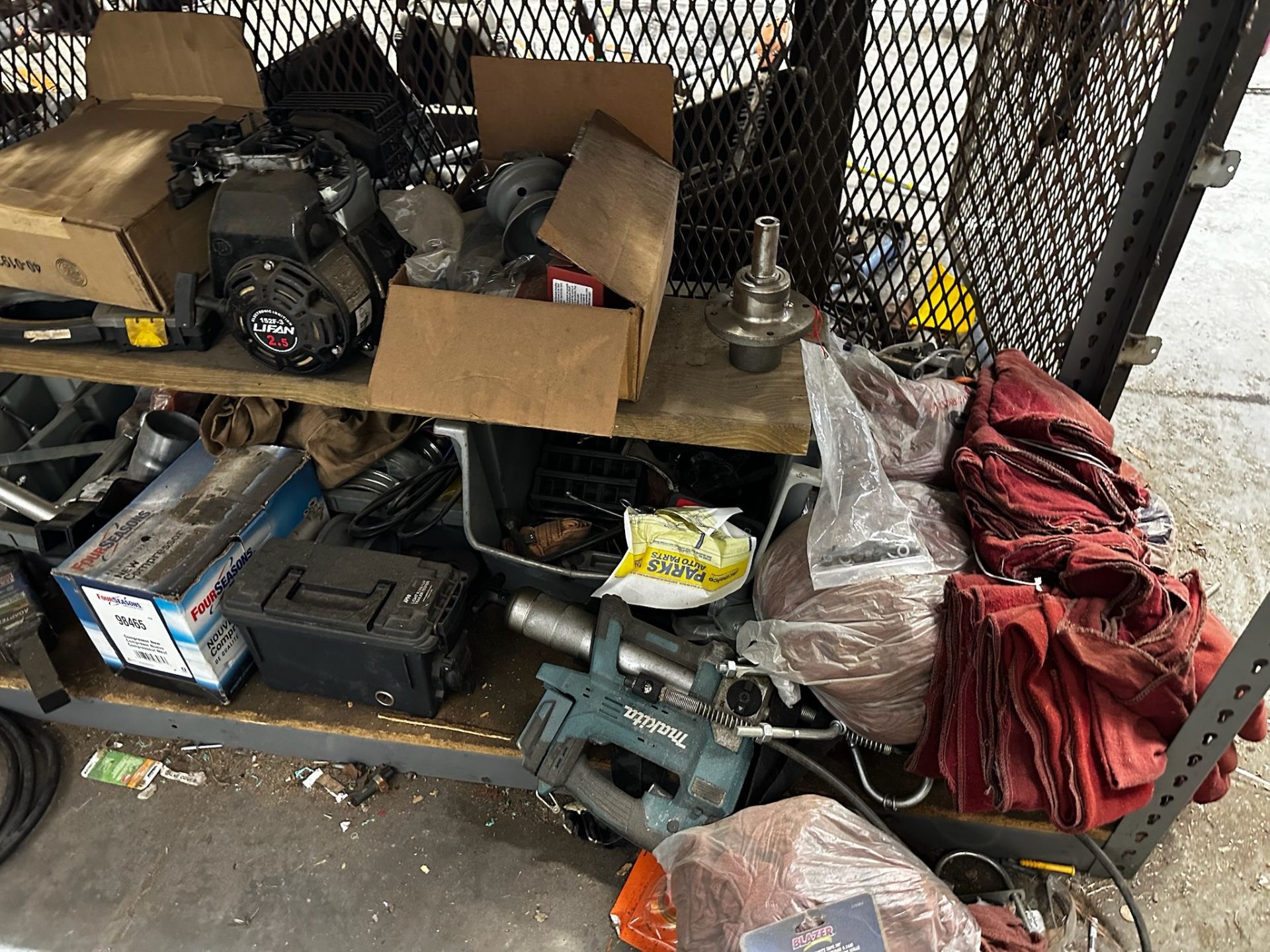 Metal Shelf with Contents - Image 7 of 9