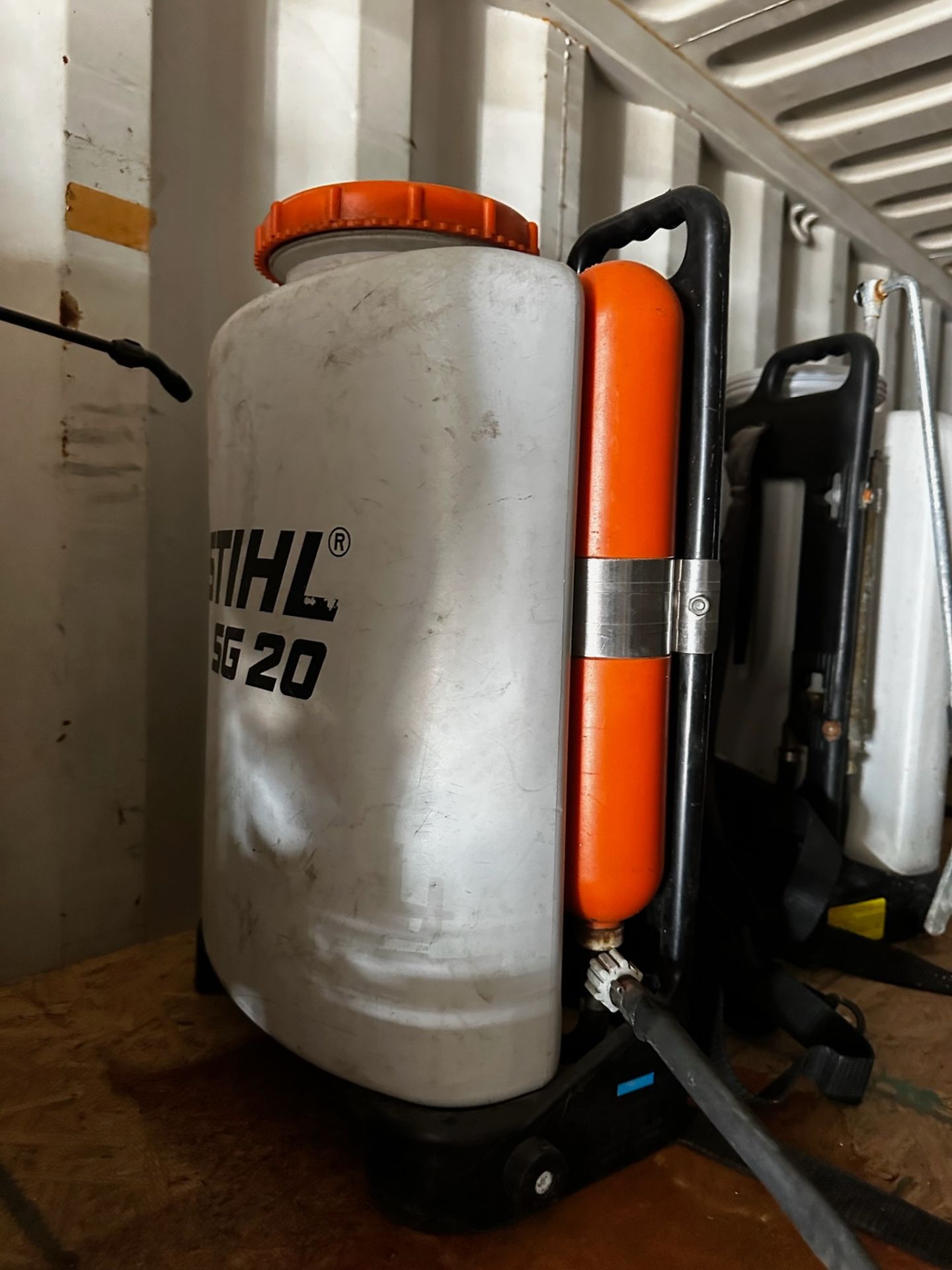 Storage Shelf and Contents, Backpack Sprayers, Chain Saws, and More. - Image 4 of 13