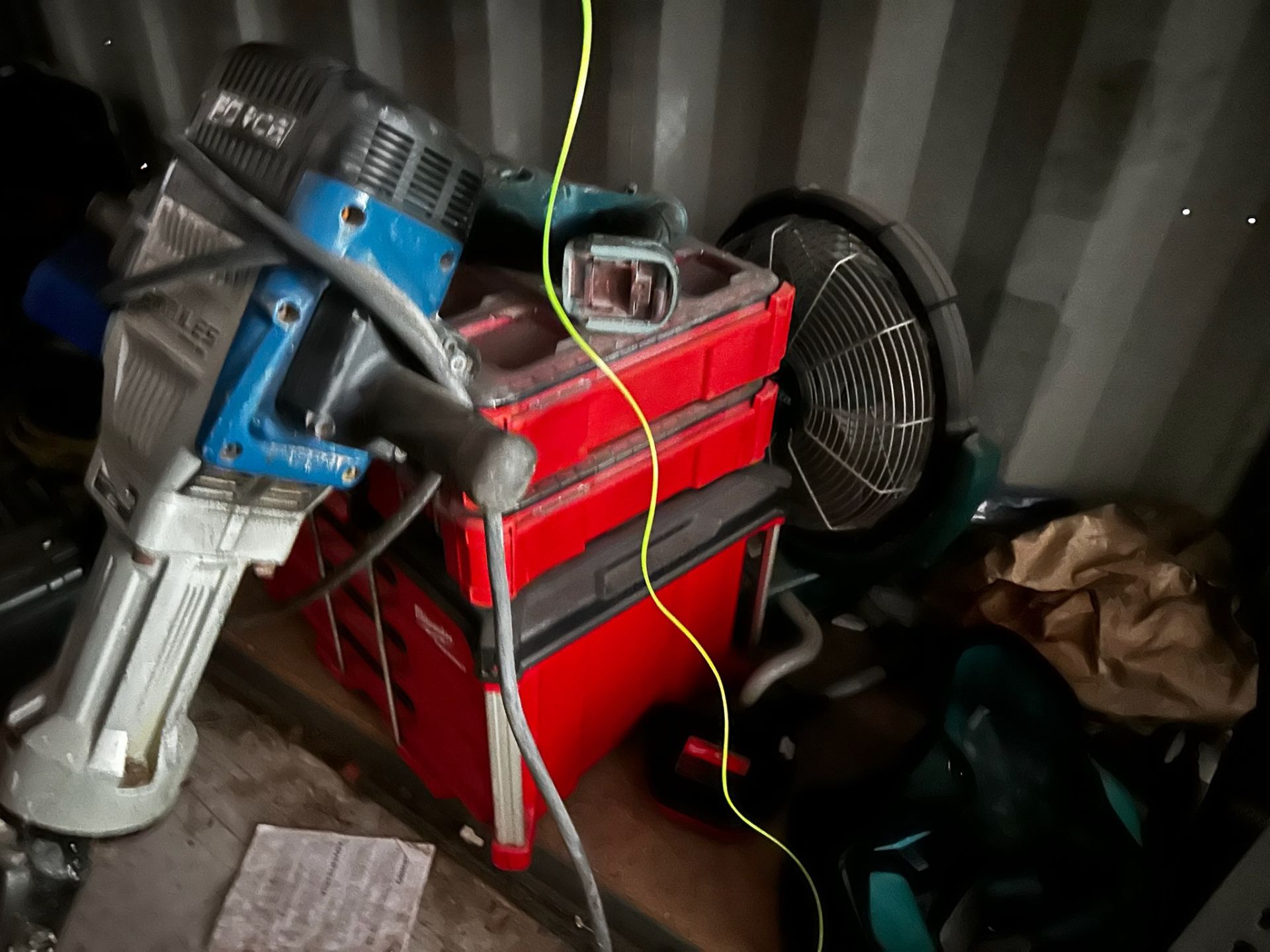 Contents of Storage Cage, Jack Hammer, Paint Sprayer, etc. - Image 3 of 14
