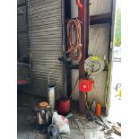 Hose Real, Assorted Shop Equipment, and Stihl Backpack Sprayer