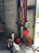 Hose Real, Assorted Shop Equipment, and Stihl Backpack Sprayer