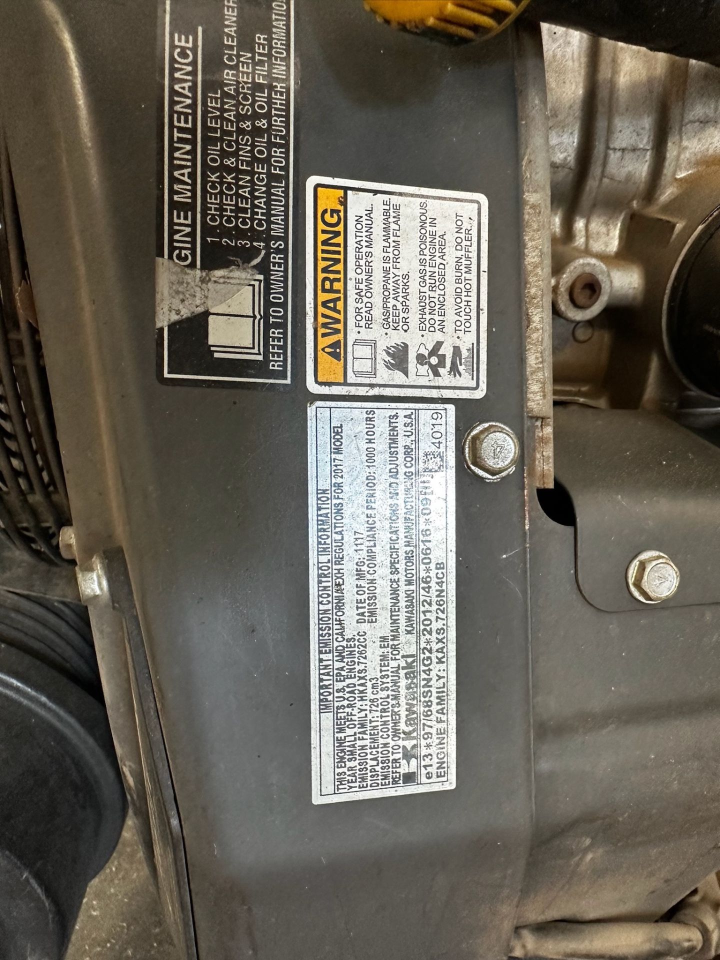 Kawasaki FX691V 22.0HP Motor, unknonw operational condition - Image 3 of 4