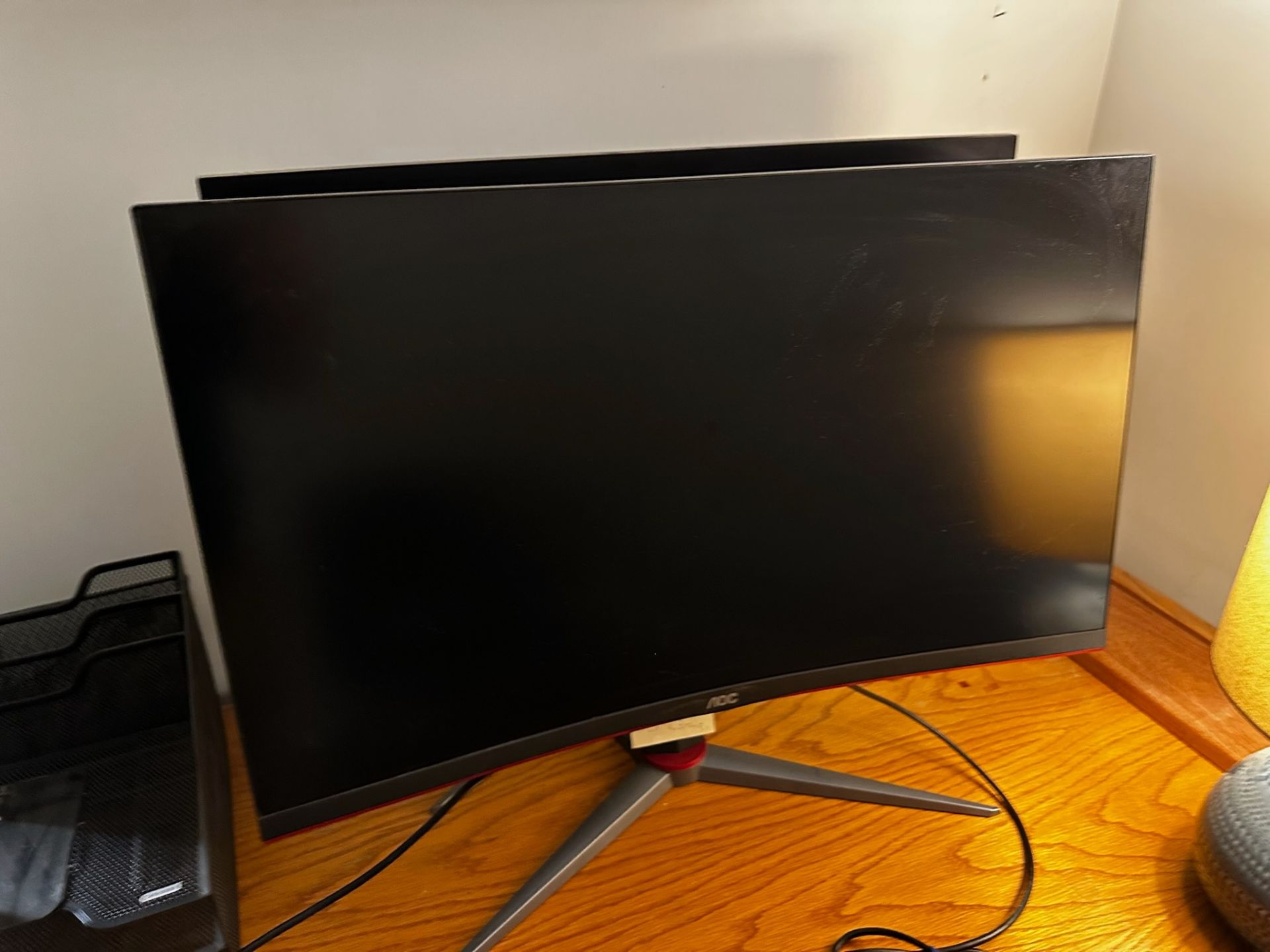 Office Desk, Monitors, and Contents - Image 2 of 4
