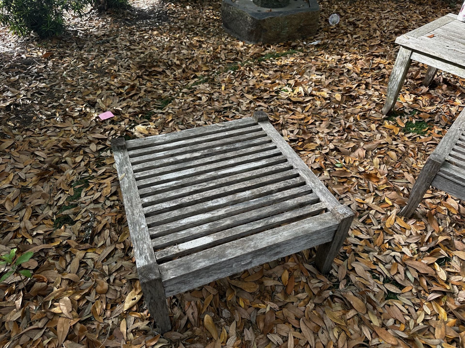 Weathered Wooden Outdoor Furniture - Image 3 of 5