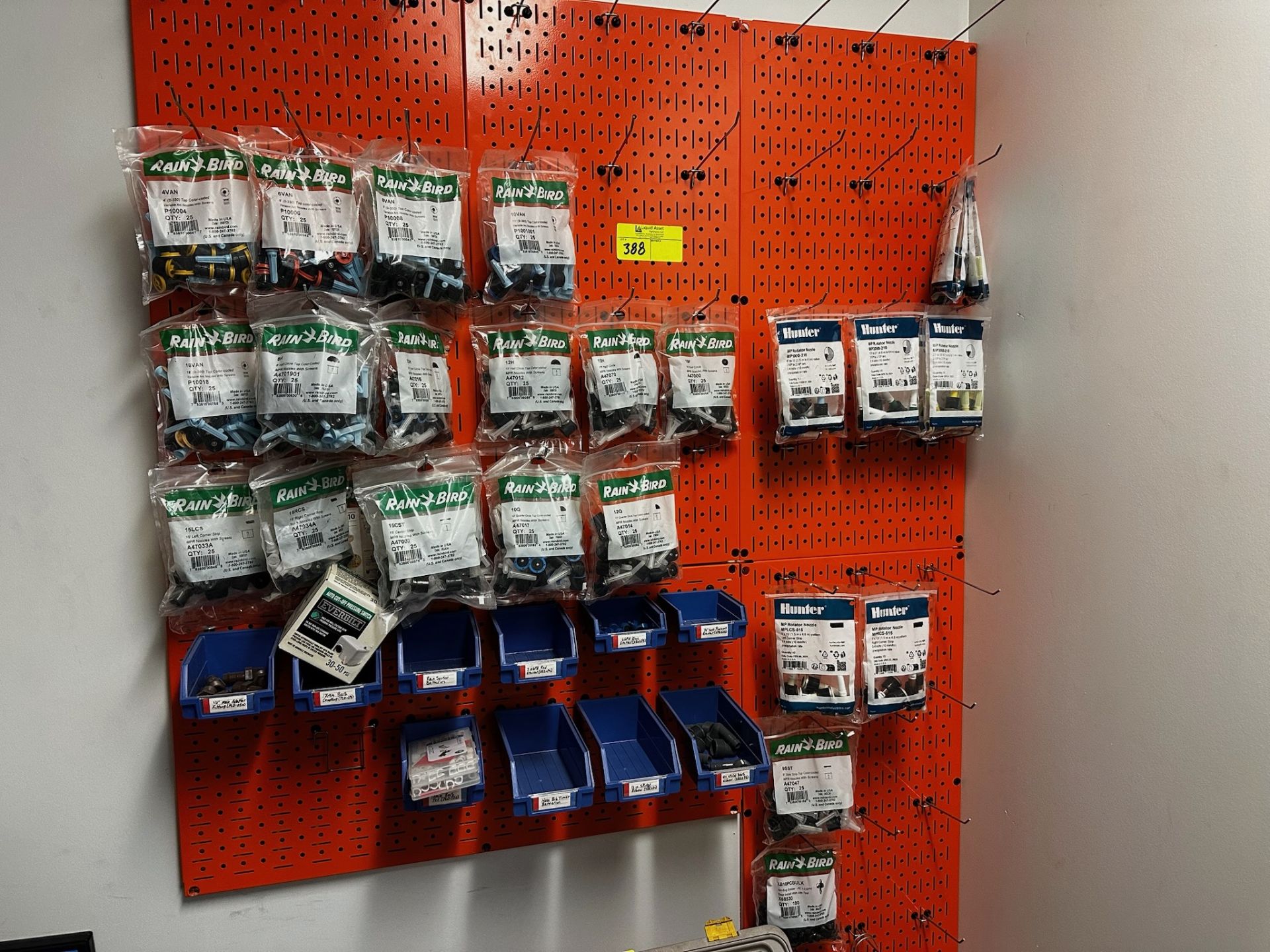 Peg Board with Irrigation Small Parts