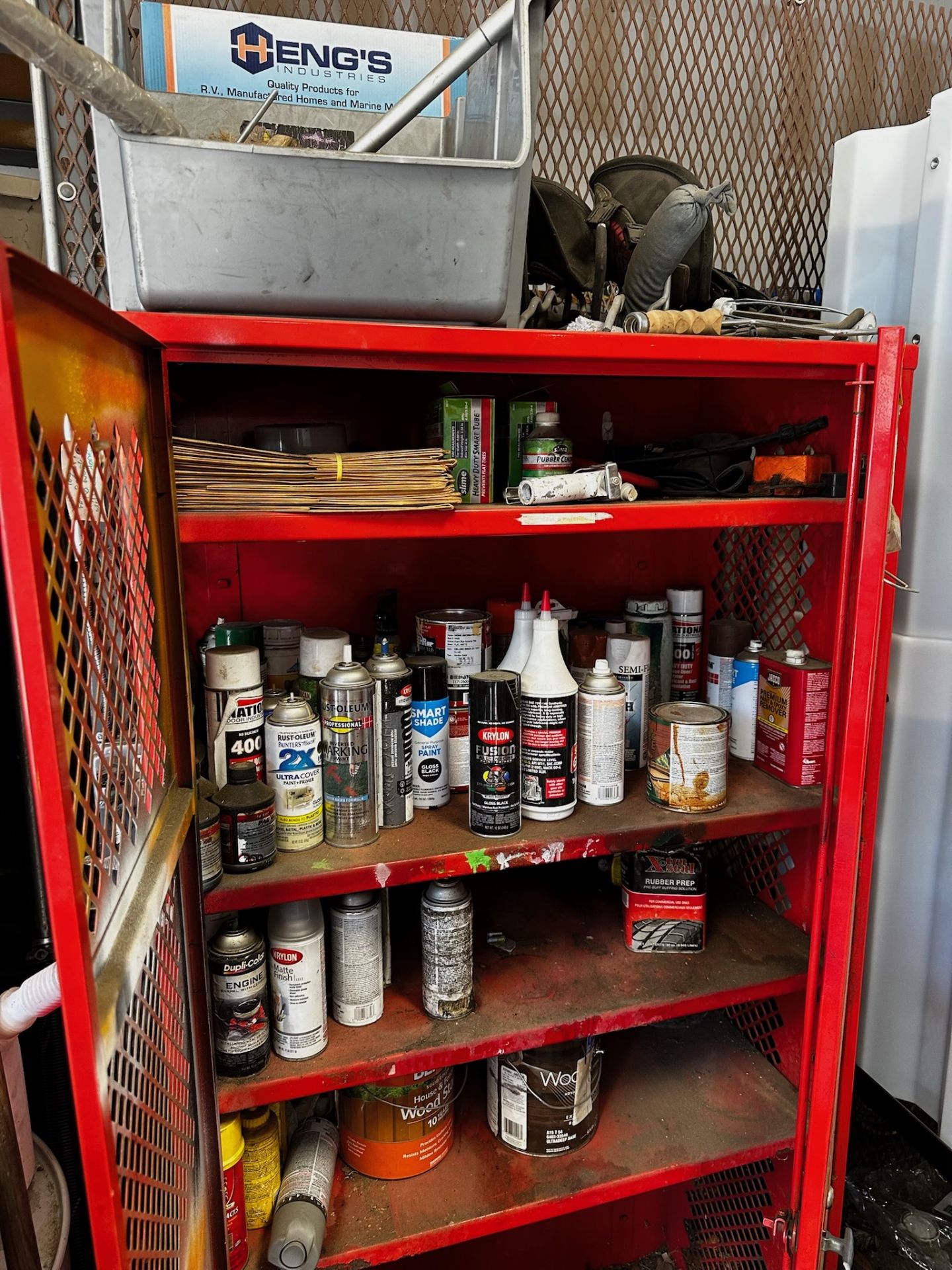 Metal Storage Cabinet with Content - Image 2 of 3