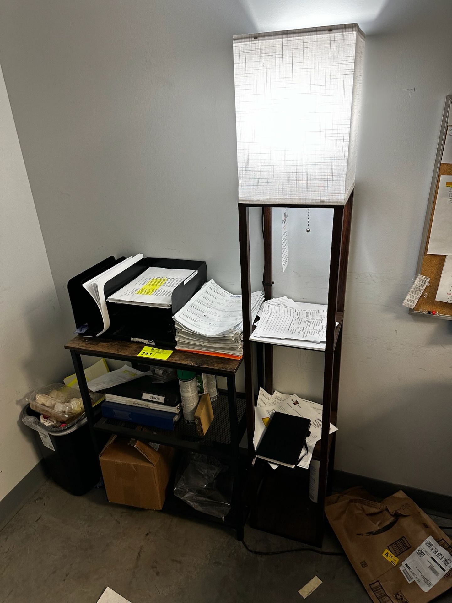 Office Shelf with Light and Conents