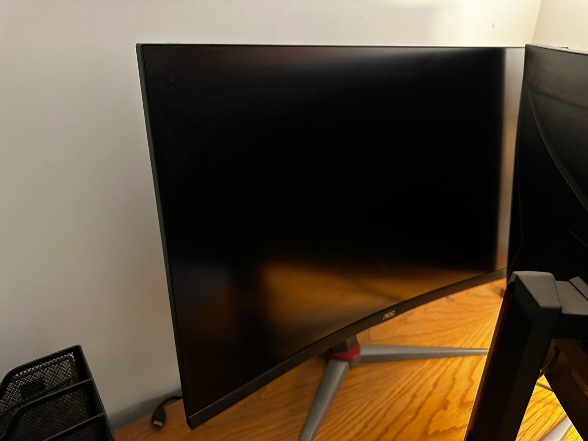 Office Desk, Monitors, and Contents - Image 4 of 4