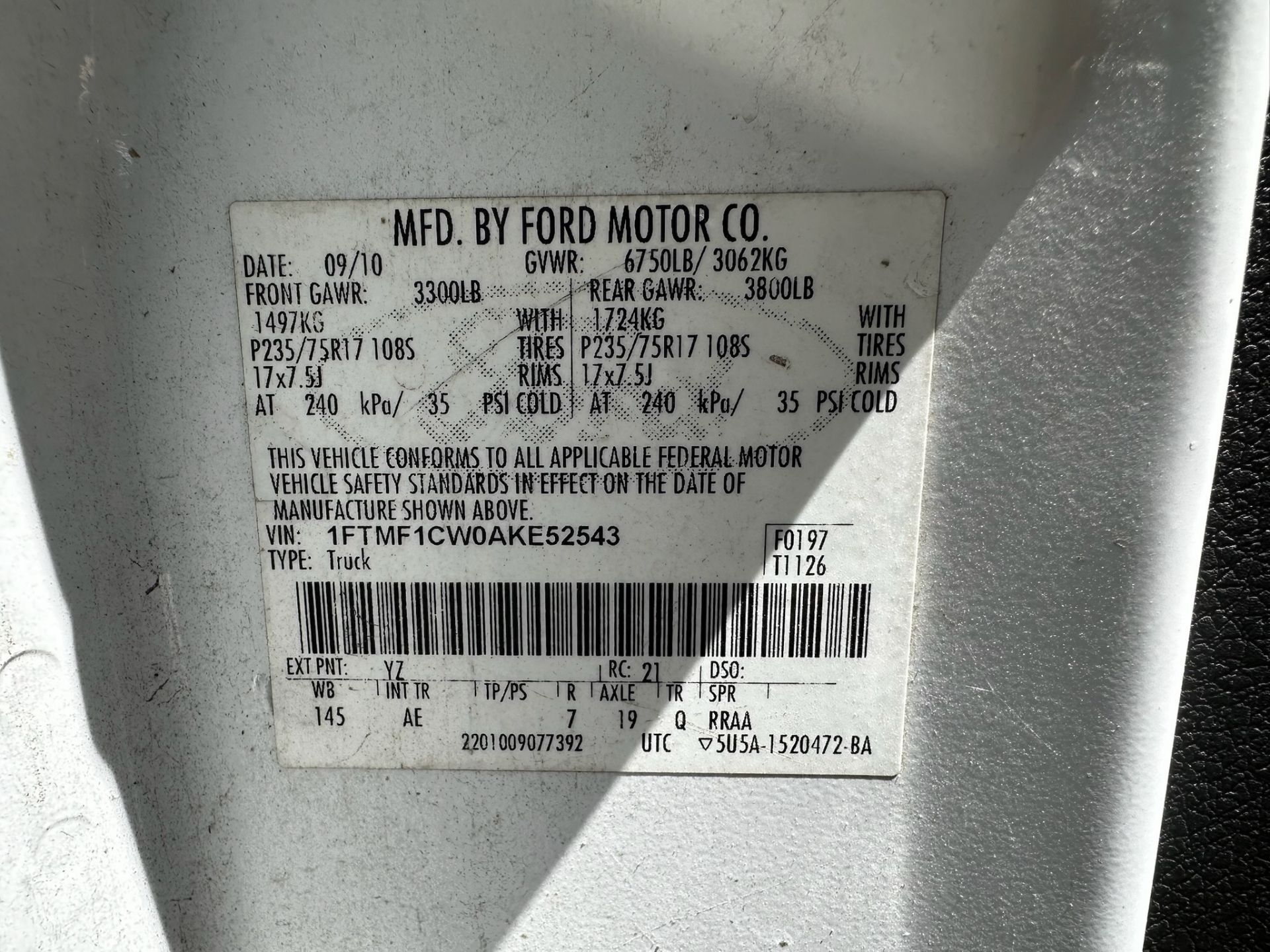 2010 Ford F150 - Image 9 of 16
