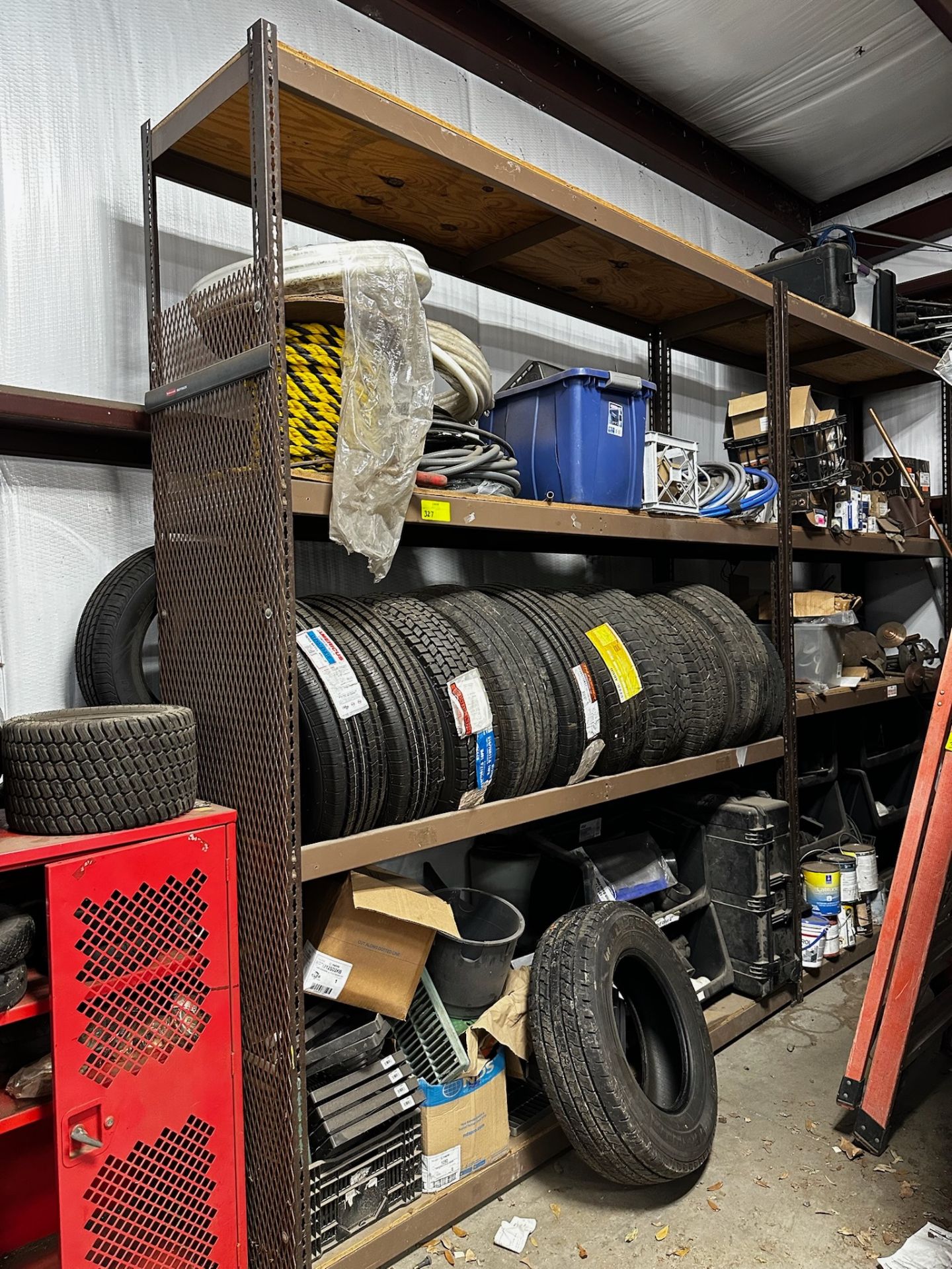Two Shelving Units with All Content