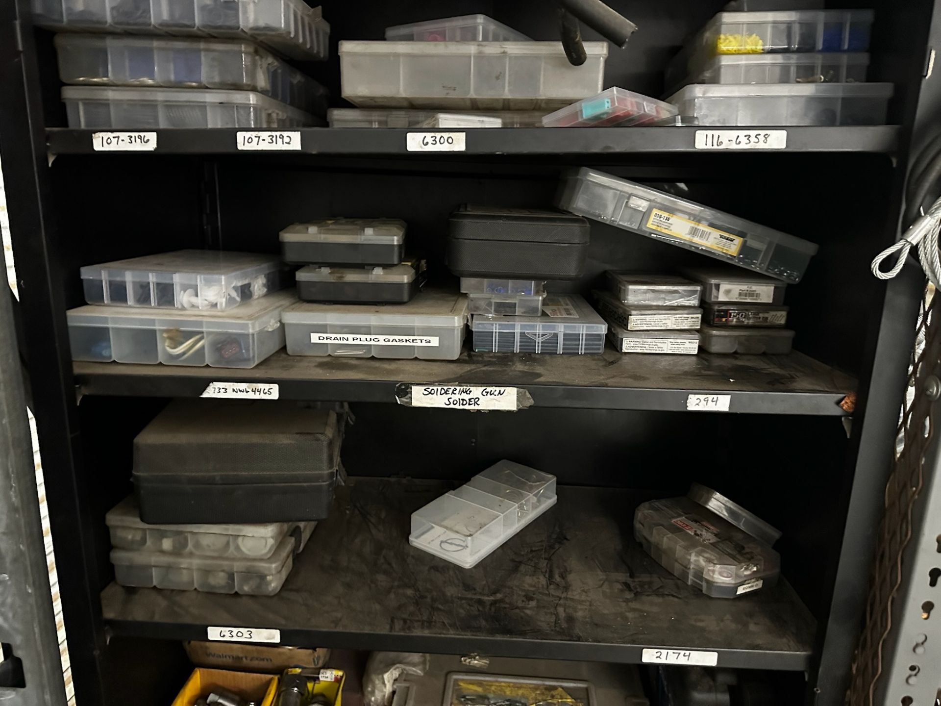 Metal Shelf with Contents, Ladder, Tank - Image 3 of 5