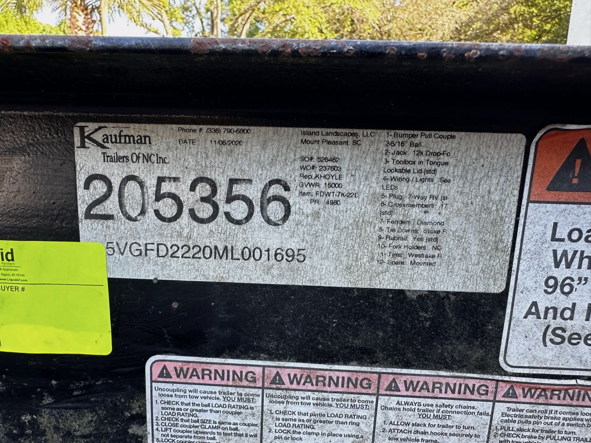 Kaufman 24' Flatbed Trailer - Image 3 of 11