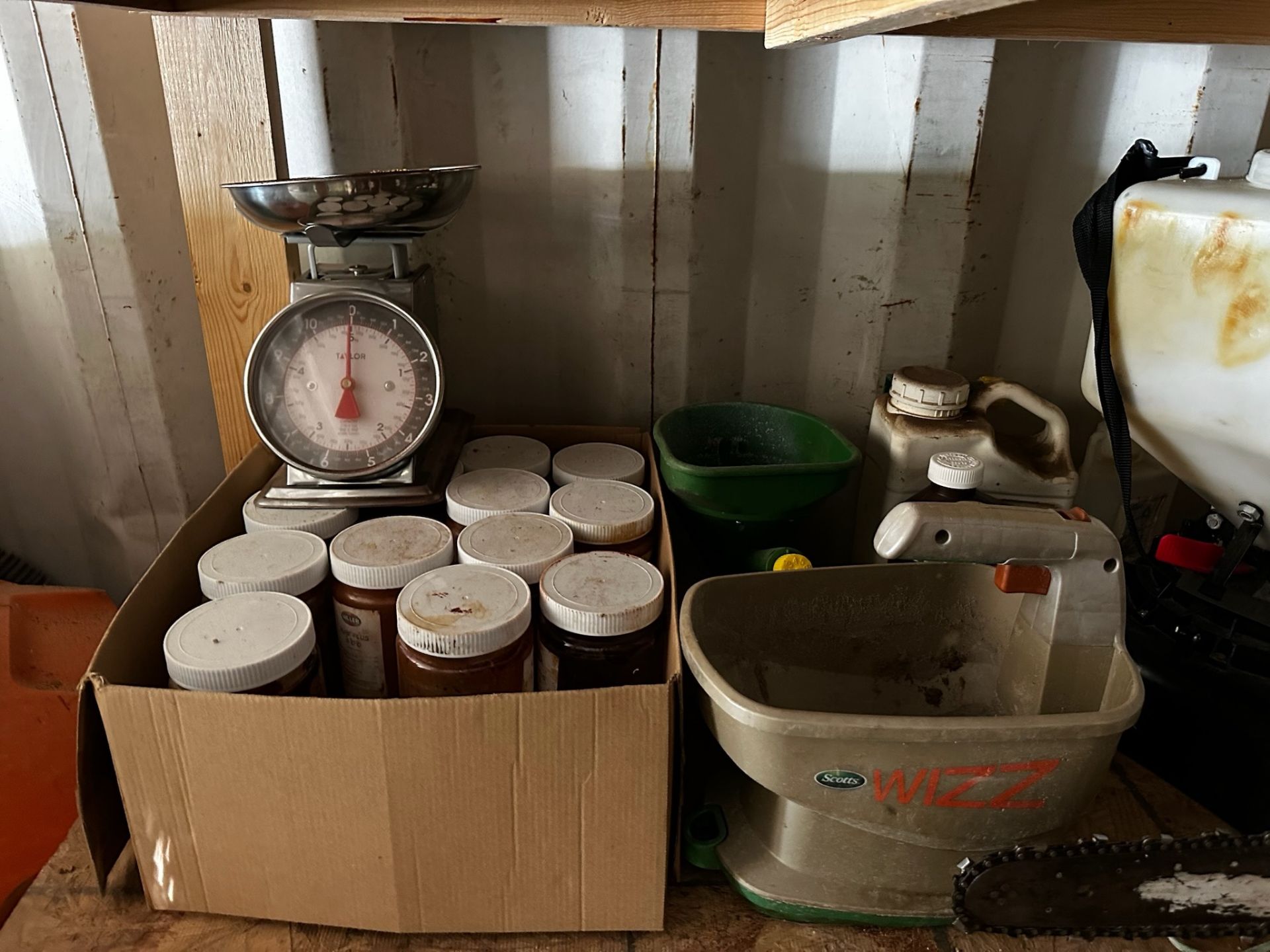 Storage Shelf and Contents, Backpack Sprayers, Chain Saws, and More. - Image 8 of 13
