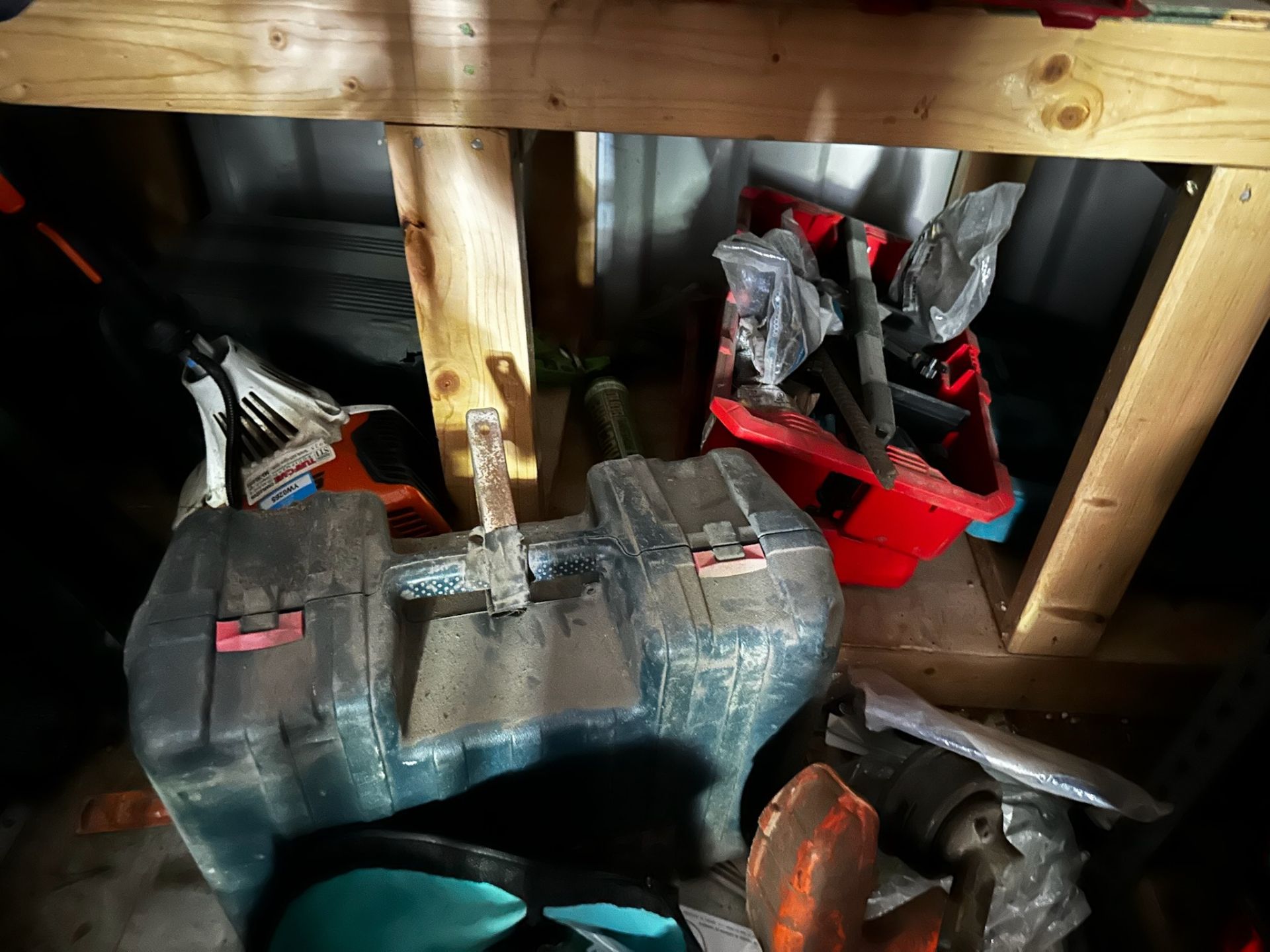 Contents of Storage Cage, Jack Hammer, Paint Sprayer, etc. - Image 13 of 14