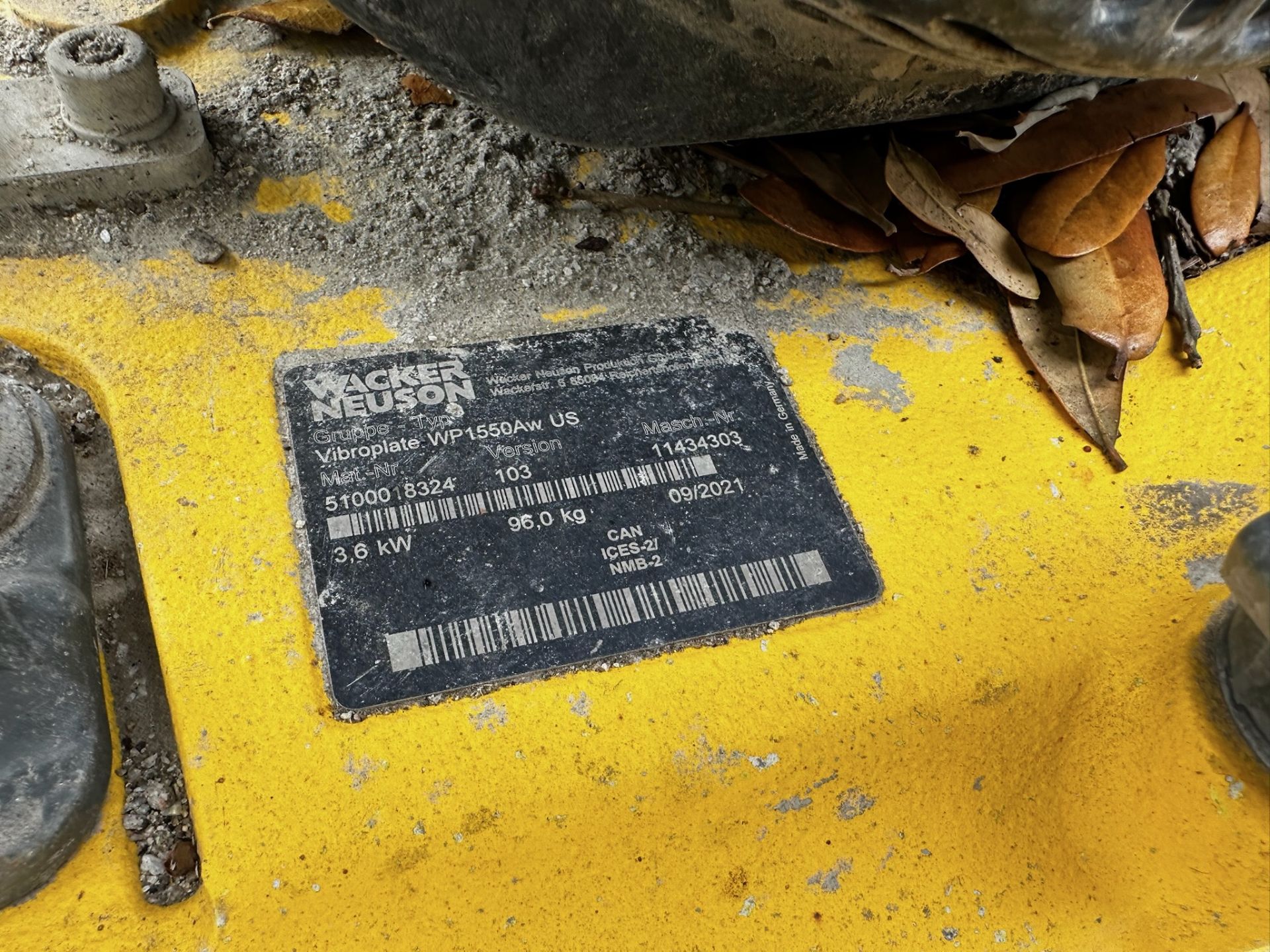 Wacker Neuson Vibroplate WP1550Aw - Image 3 of 4
