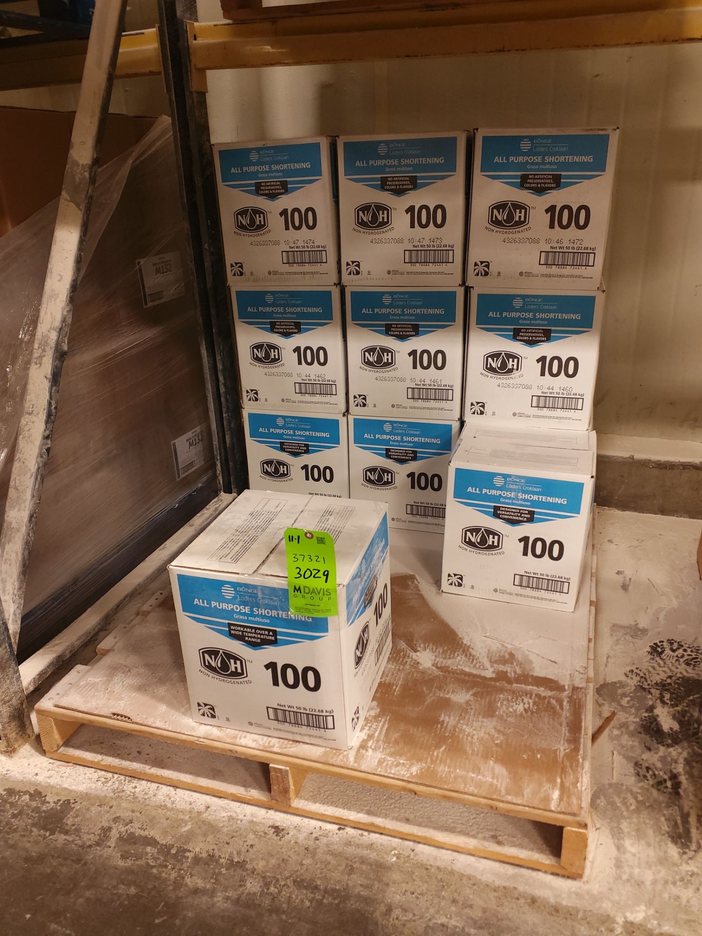 50 Lb. Boxes Bunge All Purpose Palm Shortening on Pallet (Location 11-1 ...