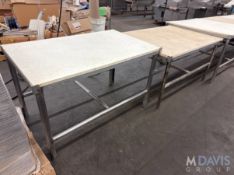 (2) CUTTING BOARD TOP TABLES