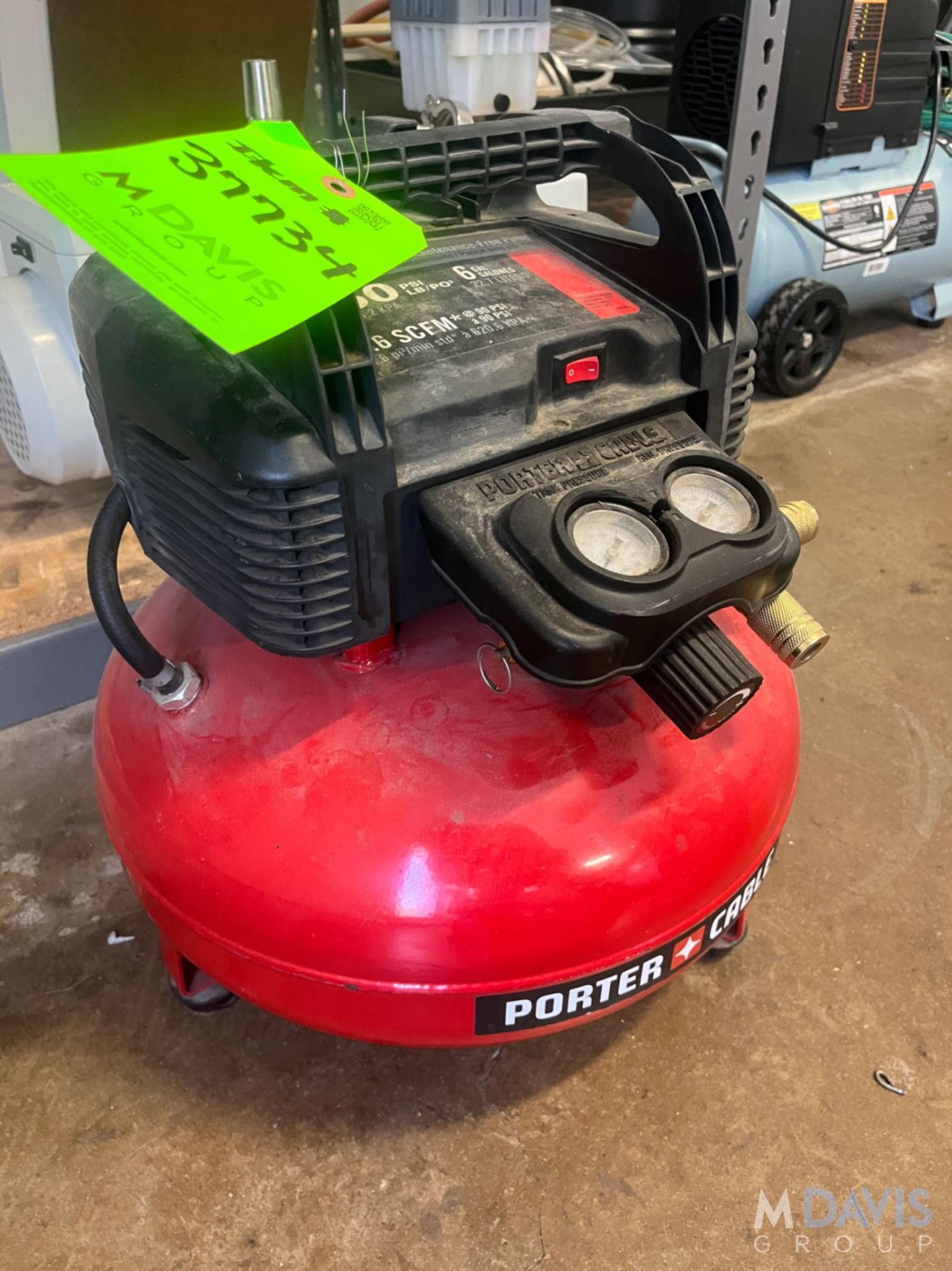 PORTER CABLE PORTABLE AIR COMPRESSOR - Image 2 of 6