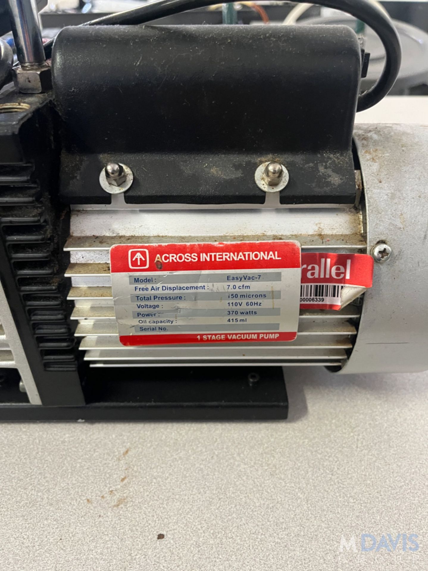 ACROSS INTERNATIONAL 1 STAGE VACUUM PUMP - Image 5 of 6