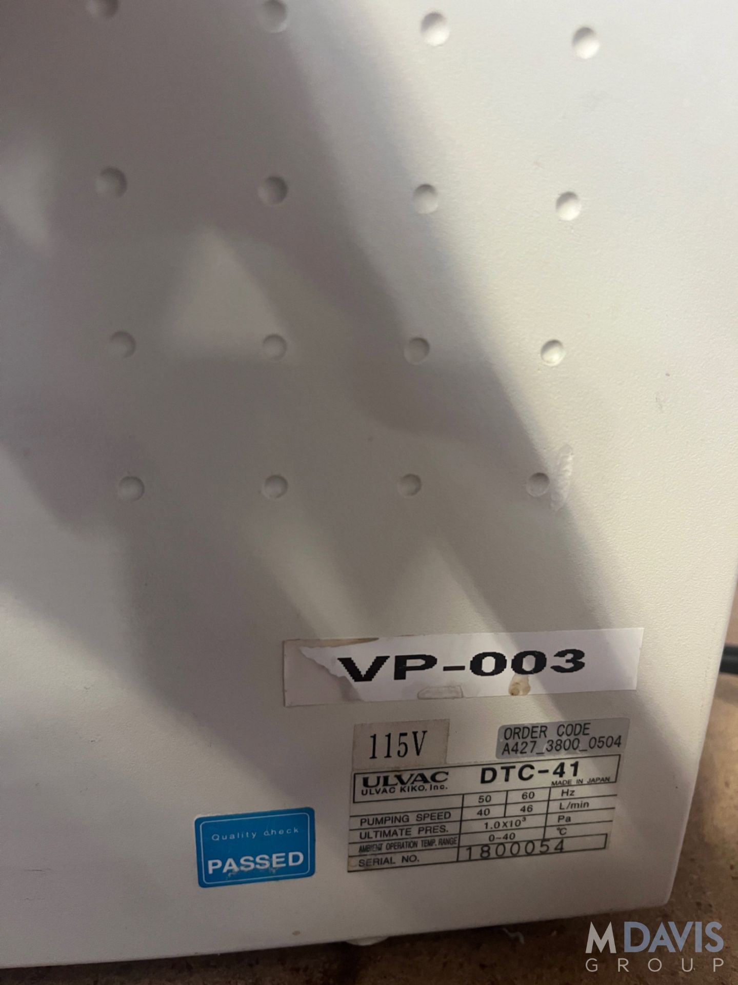 ULVAC DCT-41 CHEMICAL-DUTY DIAPHRAGM PUMP - Image 5 of 5