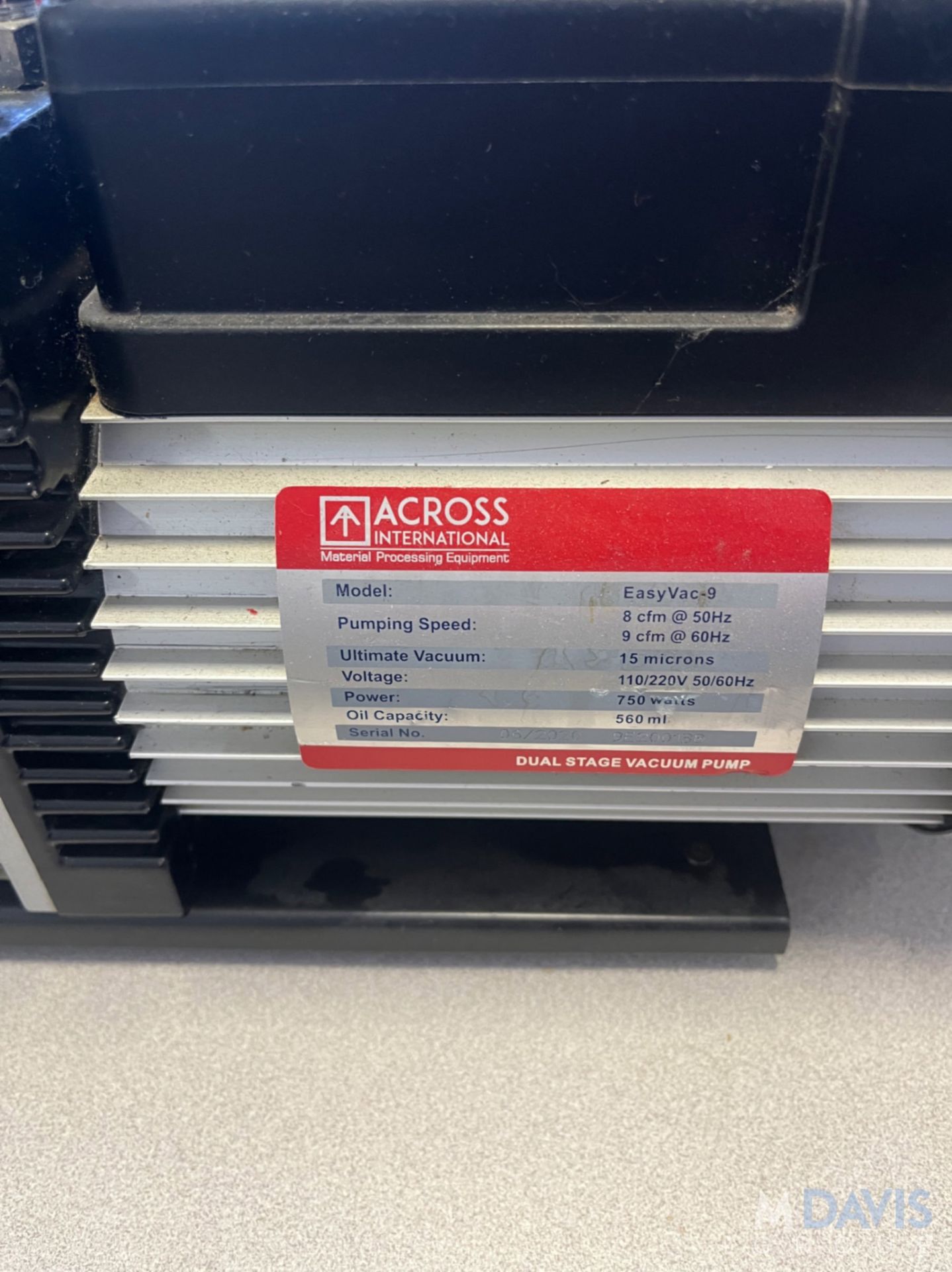 ACROSS INTERNATIONAL STAGE VACUUM PUMP - Image 4 of 7