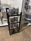 (8) UTS 5000 S/S CONTAINERS WITH SHELVING UNIT