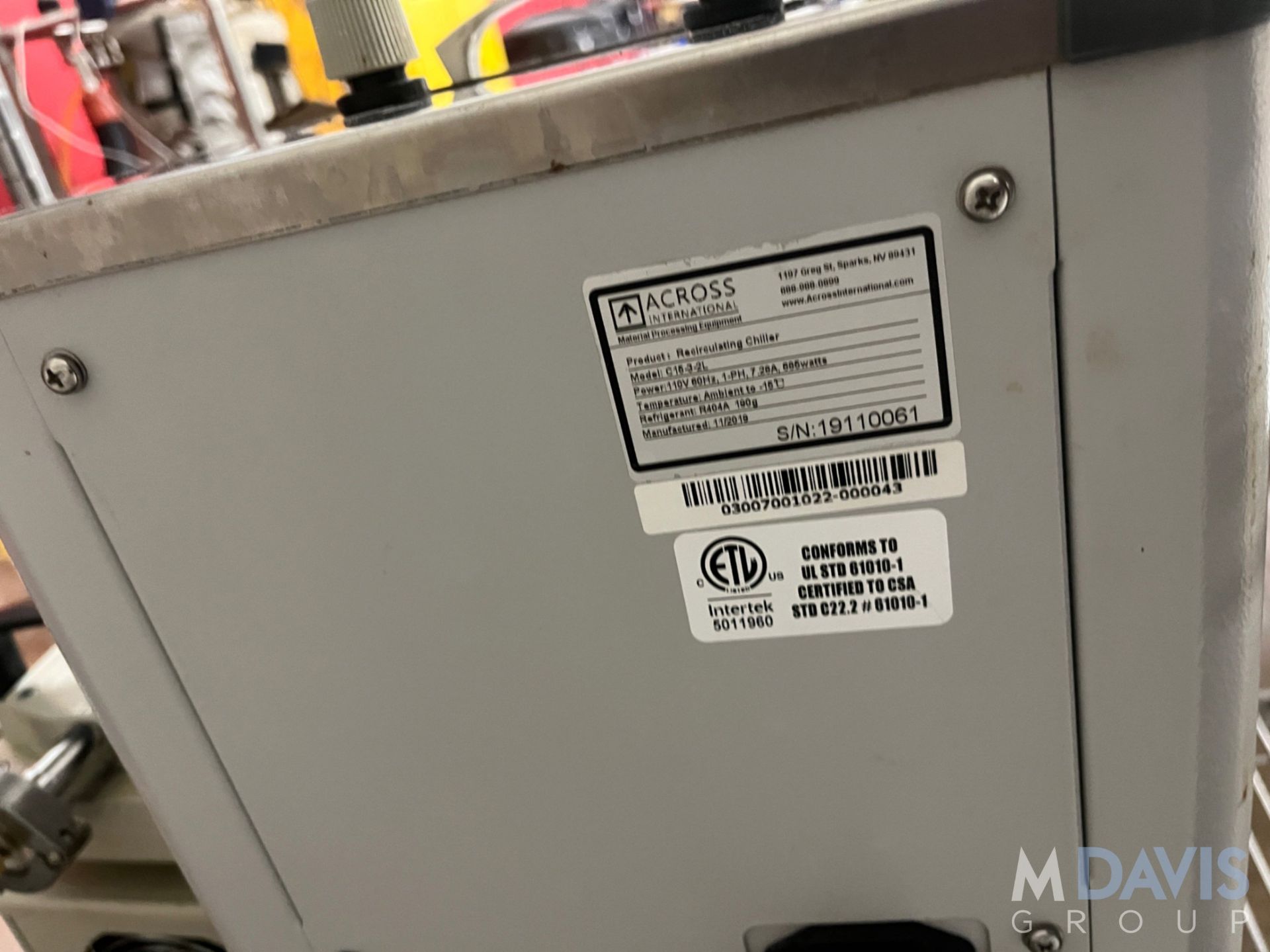 ACROSS INTERNATIONAL RECIRCULATING CHILLER - Image 7 of 7