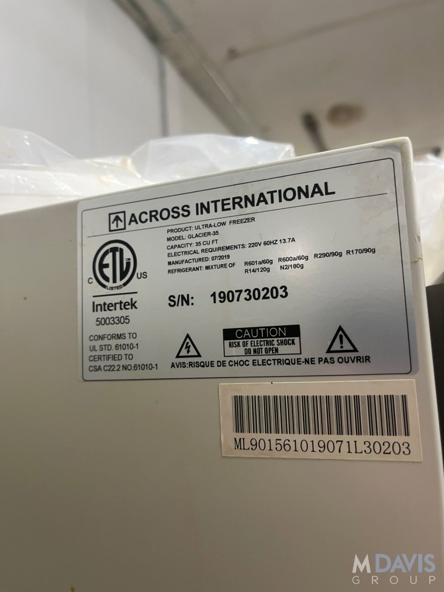 ACROSS INTERNATIONAL ULTRA-LOW TEMPERATURE FREEZER - Image 12 of 12