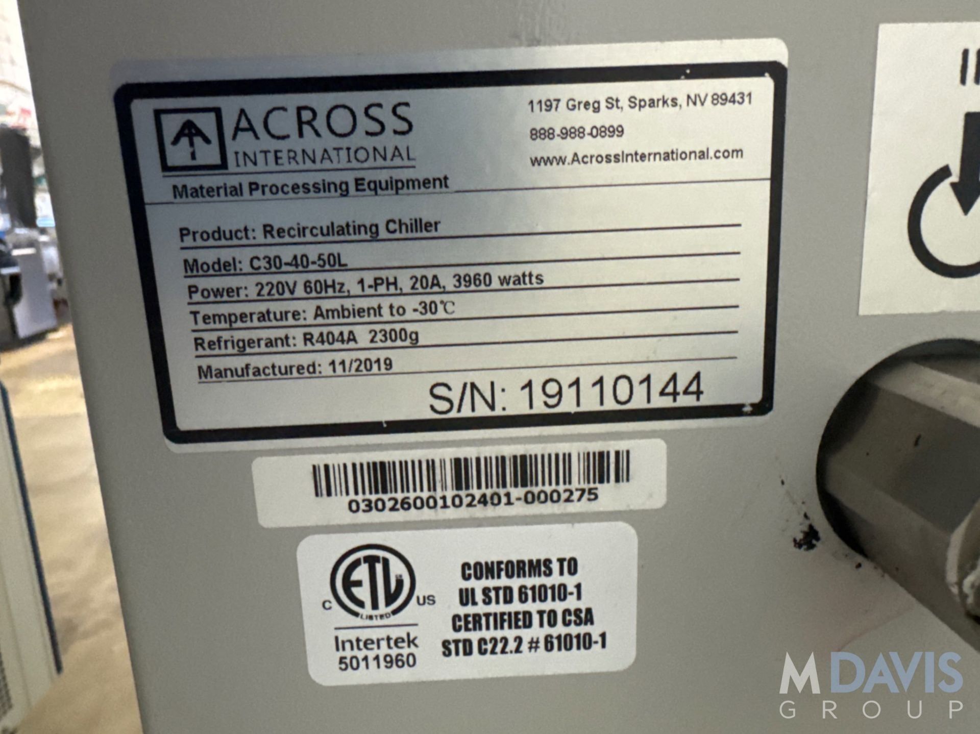 2019 ACROSS INTERNATIONAL CHILLER - Image 5 of 6