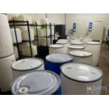 APPROX. (25) ULINE 55GAL OPEN TOP PLASTIC DRUN