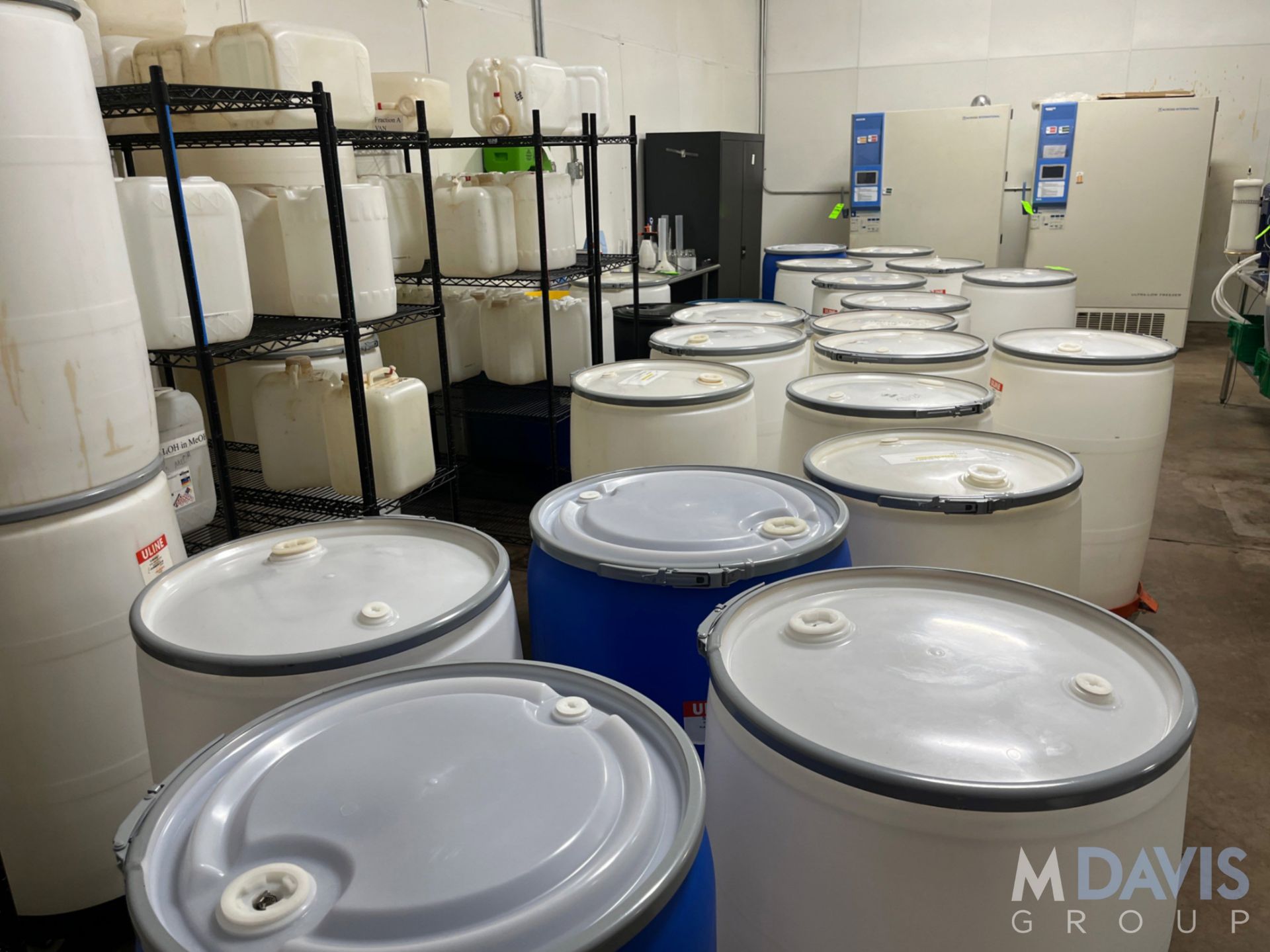 APPROX. (25) ULINE 55GAL OPEN TOP PLASTIC DRUN