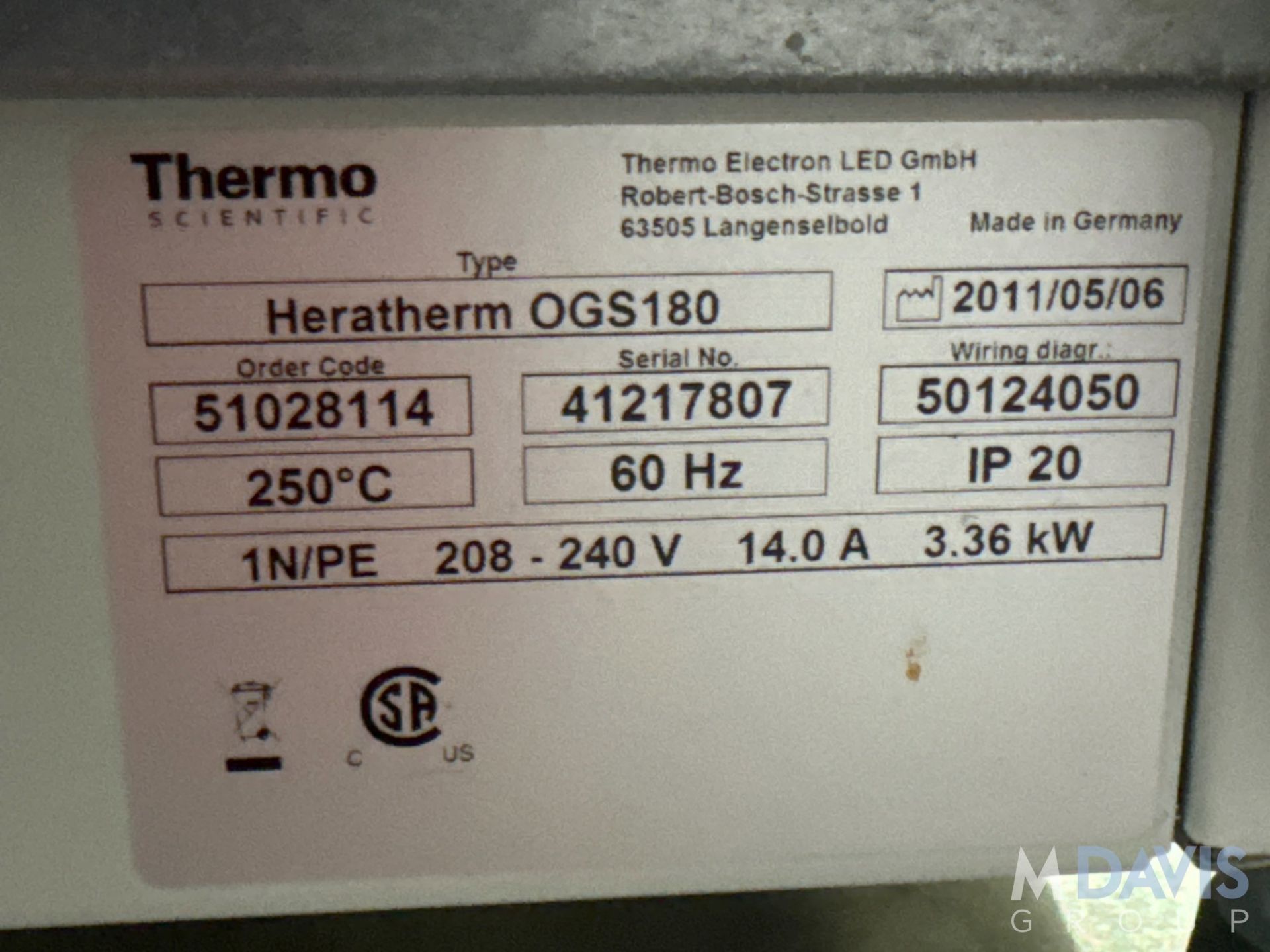 THERMO SCIENTIFIC HERATHEM OVEN - Image 3 of 5
