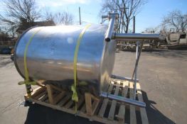 Mojonnier Aprox. 1,000 Gallon Vertical S/S Tank, Model M112.1 SN 1301, with Hinged Lid, 2
