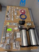 Pallet of New Assorted Pneumatic Cylinders & Air Fittings